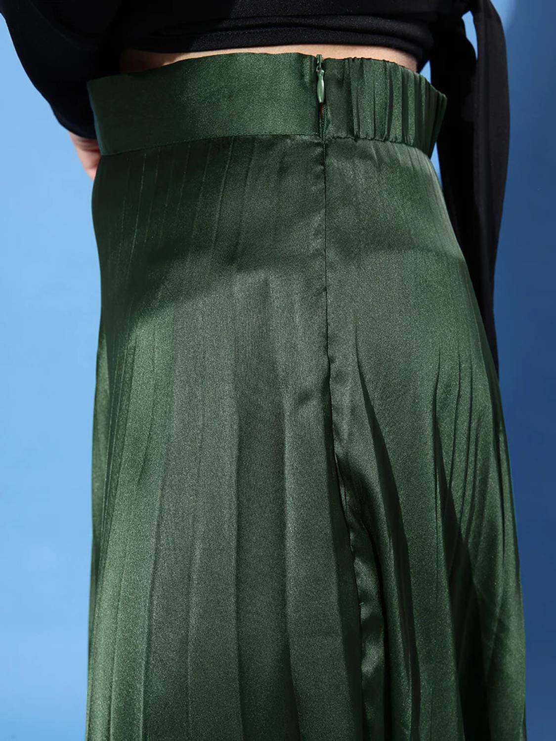 Uptownie Lite Solid Women Pleated Green Skirt - Buy Uptownie Lite Solid  Women Pleated Green Skirt Online at Best Prices in India | Flipkart.com