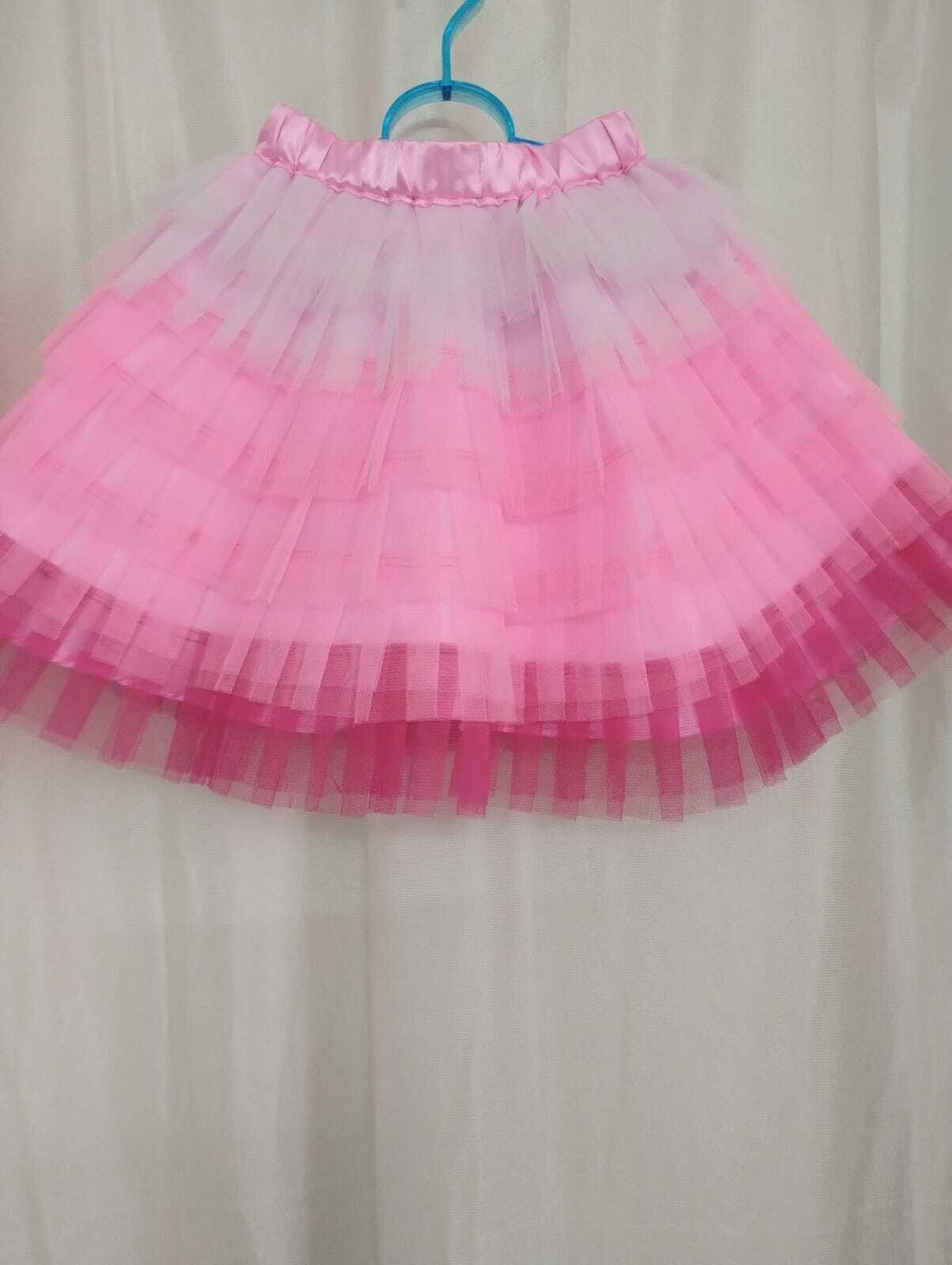 Image of Fashionifyy Dyed Girls Flared Pink Skirt