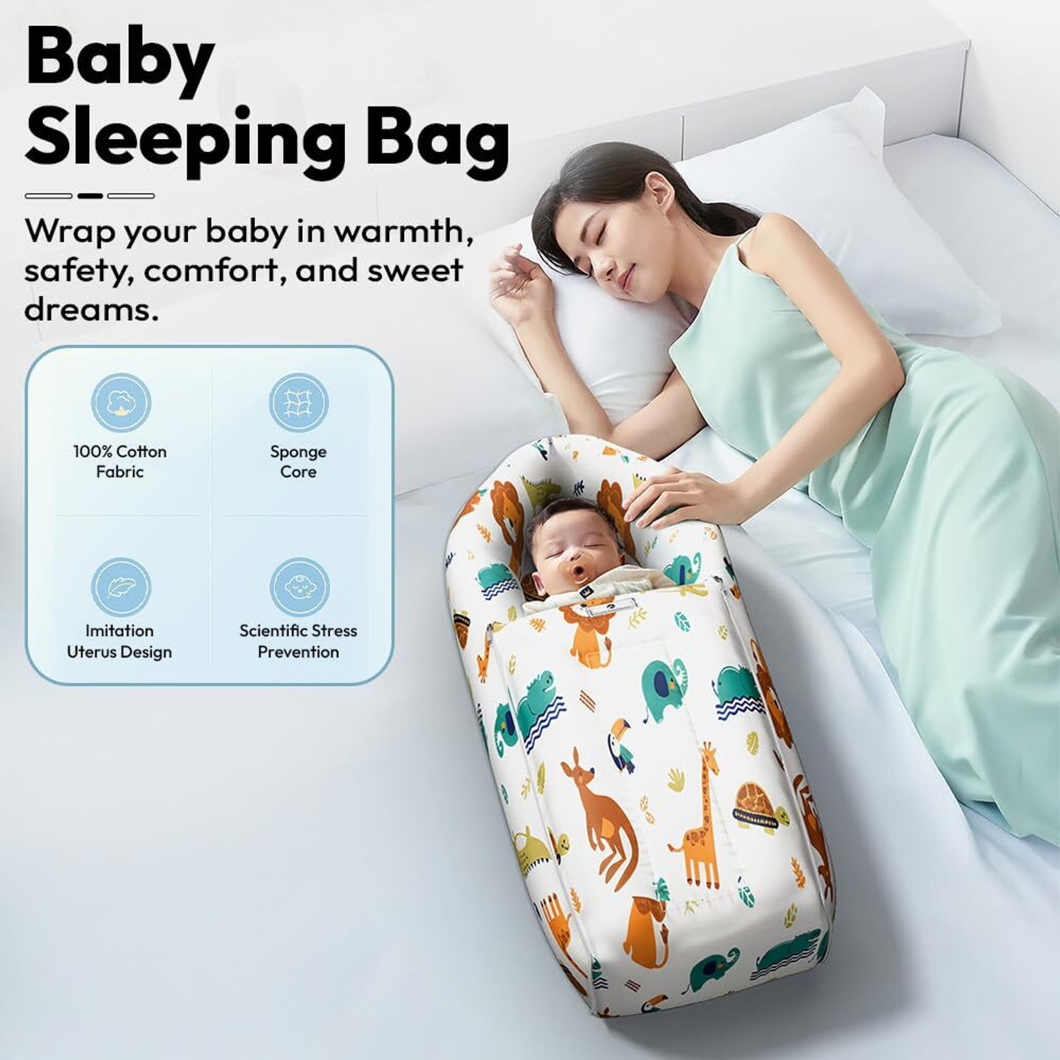 Image of StarAndDaisy Cotton Baby Bed Sized Bedding Set