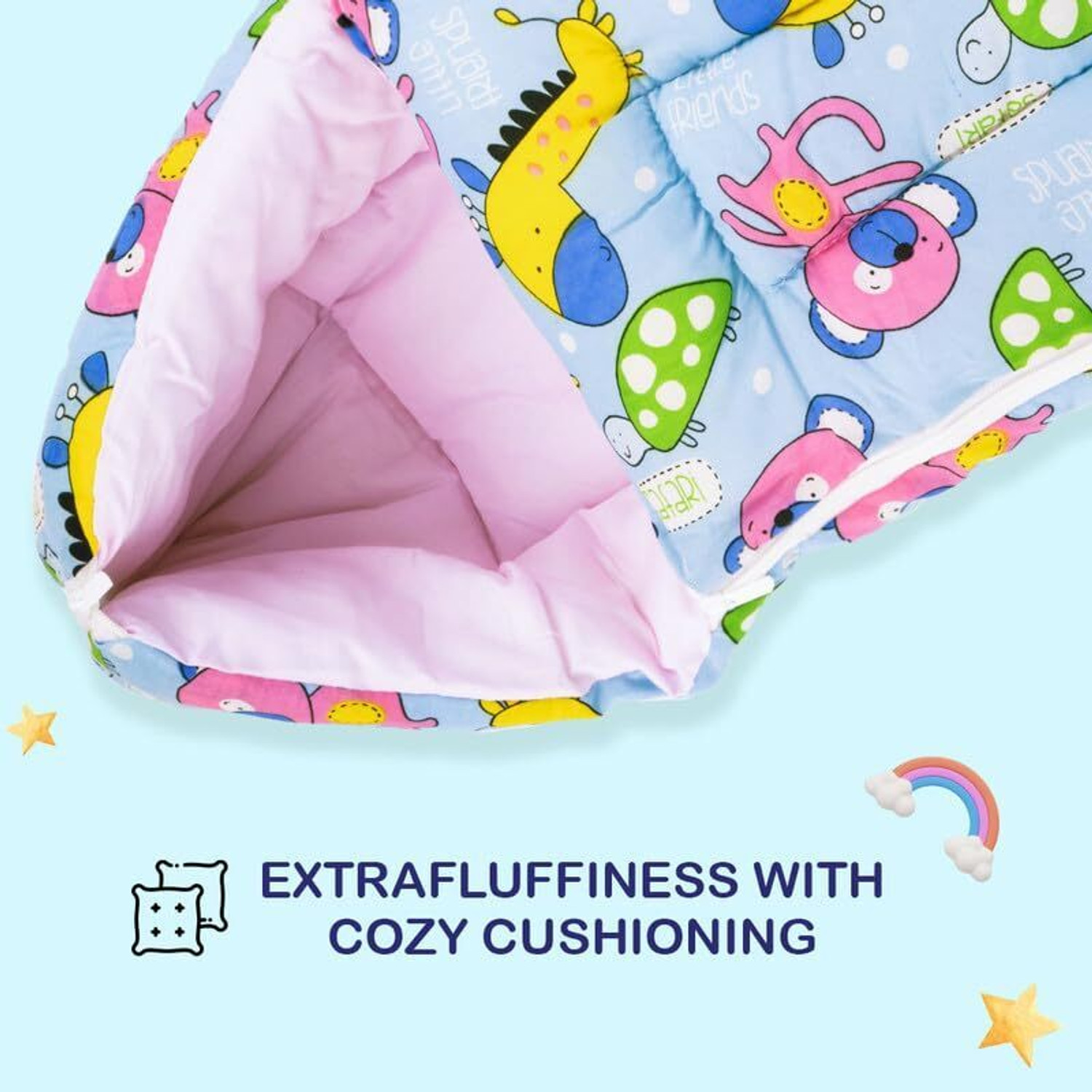 Image of BUMTUM 0-6 Months New Born Baby, Unisex Cotton Carry Bag /Sleeping Bag Sleeping Bag