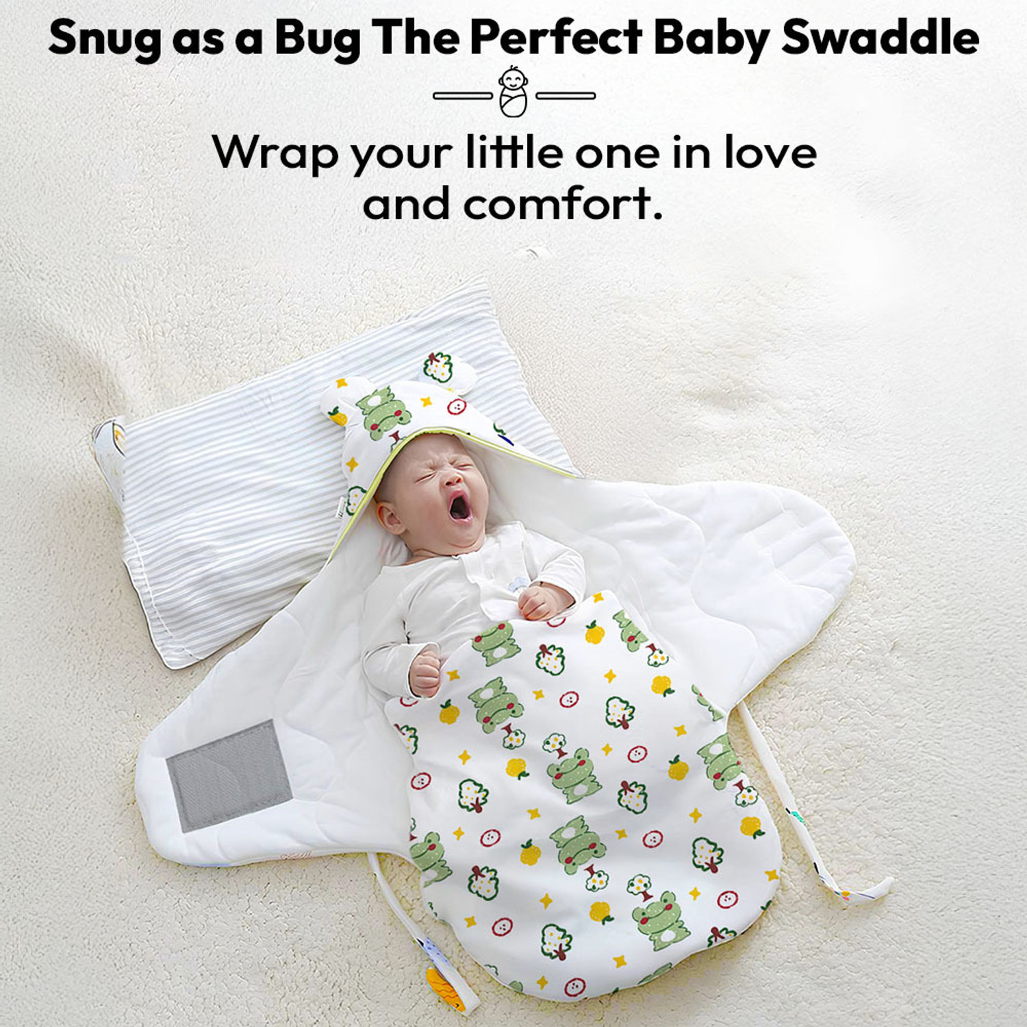 Image of StarAndDaisy Baby Swaddle Wrap for Newborn (0-6 Months) Organic Cotton /Soft & Breathable Wrap Sleeping Bag