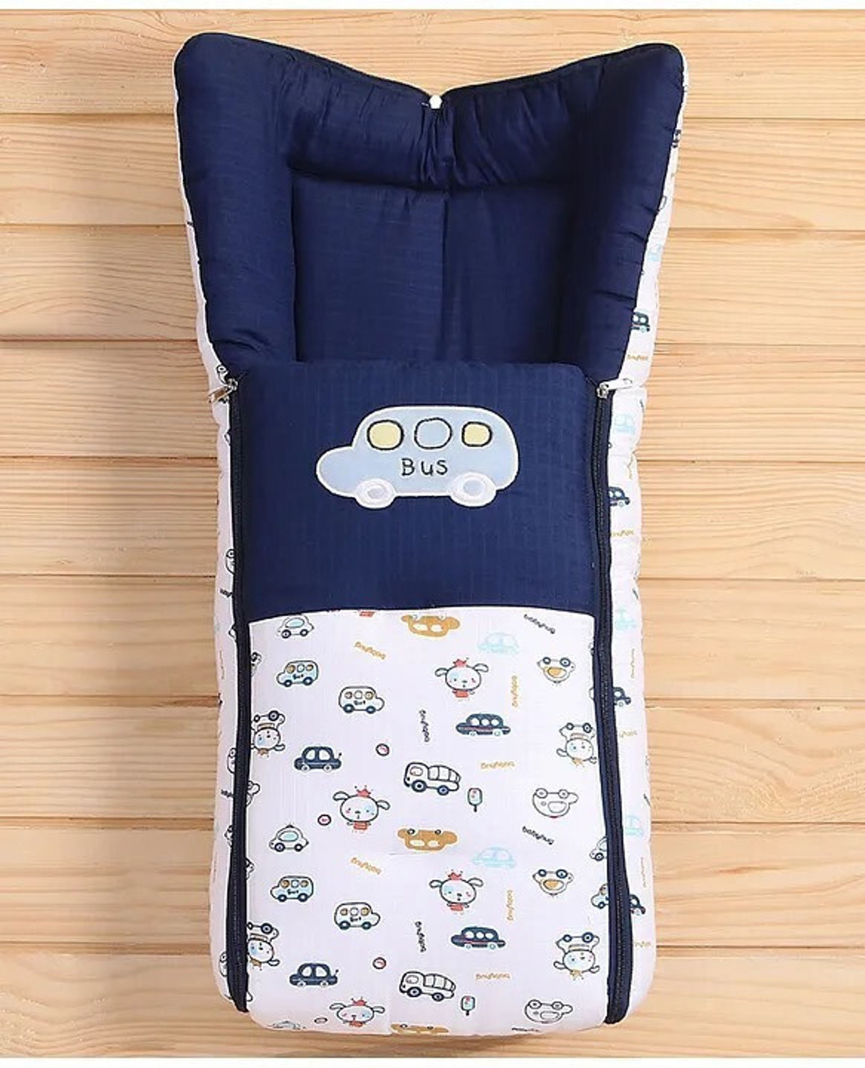 Image of RUMPES 3 in 1 Baby Bed, Baby Bedding for New Born & Carry Nest, Cotton Sleeping Bag Sleeping Bag