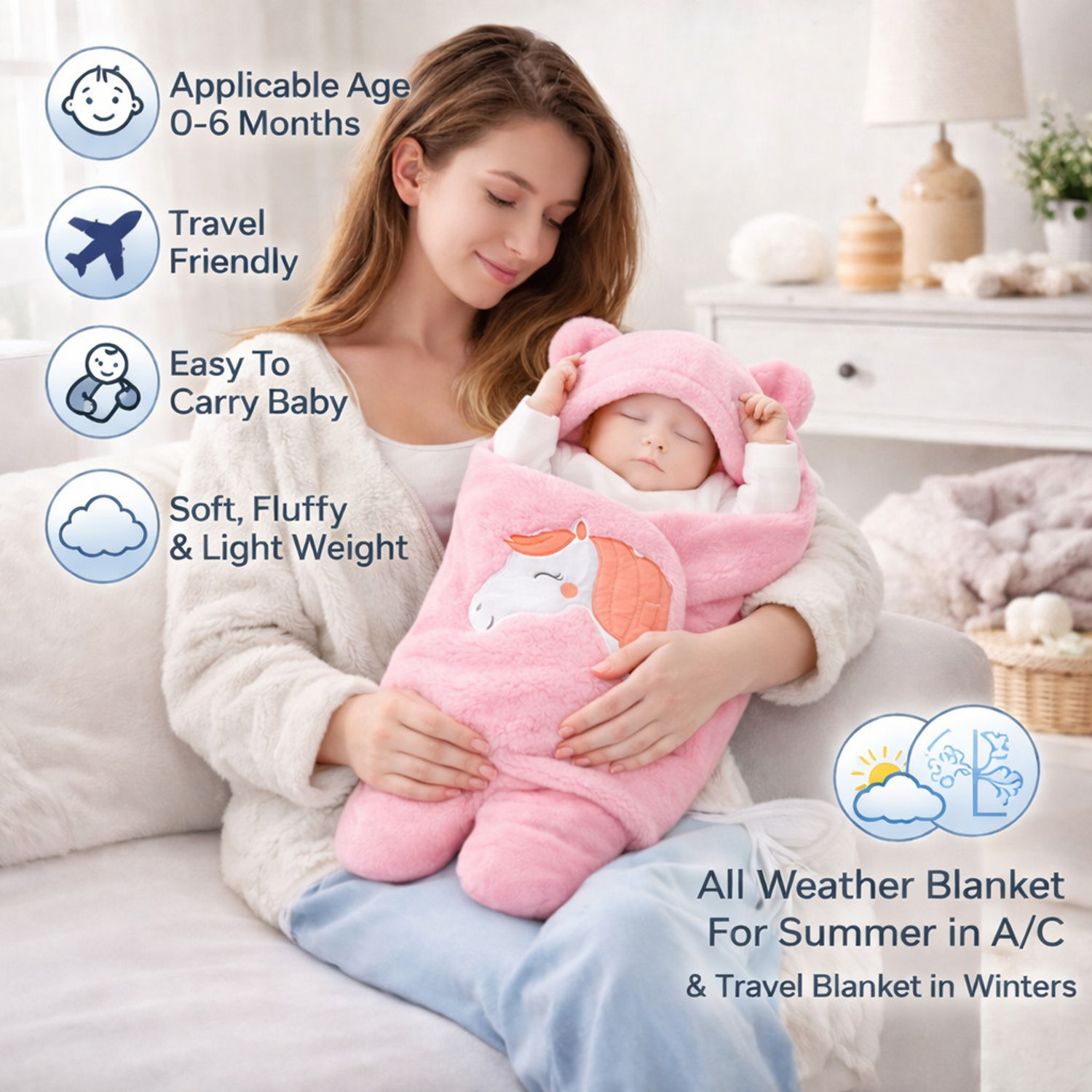 Image of BRANDONN New Born Supersoft Wearable Designer Baby boys, Baby Girls Sleeping Bag For Babies Sleeping Bag