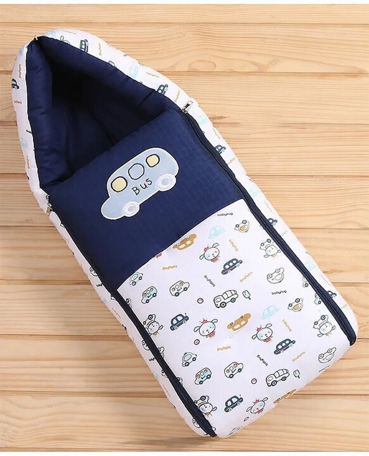 Image of RUMPES 3 in 1 Baby Bed, Baby Bedding for New Born & Carry Nest, Cotton Sleeping Bag Sleeping Bag