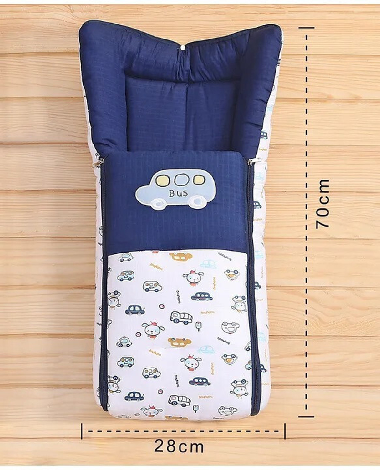 Image of RUMPES 3 in 1 Baby Bed, Baby Bedding for New Born & Carry Nest, Cotton Sleeping Bag Sleeping Bag