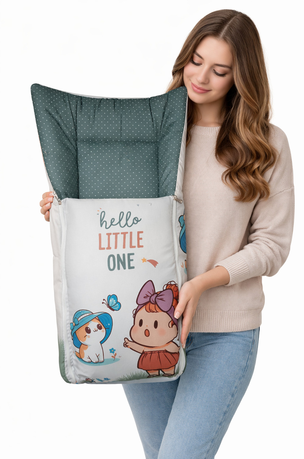 Image of Tiny Tycoon Baby Carry Bed Cum Sleeping Bag for Newborn | 3 in 1 Portable Cotton Baby Bed All-Season Bedding for New Born (0-6 Months) Old Printed-Baby Bed-Infant Portable Bassinet-Nest for Co-Sleeping Unisex Baby
