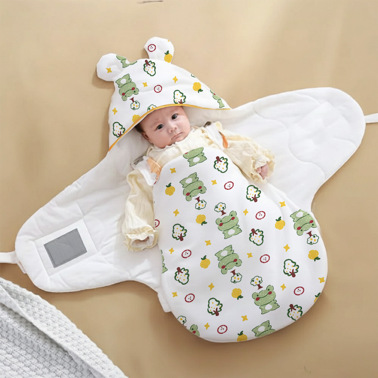 Image of StarAndDaisy Baby Swaddle Wrap for Newborn (0-6 Months) Organic Cotton /Soft & Breathable Wrap Sleeping Bag