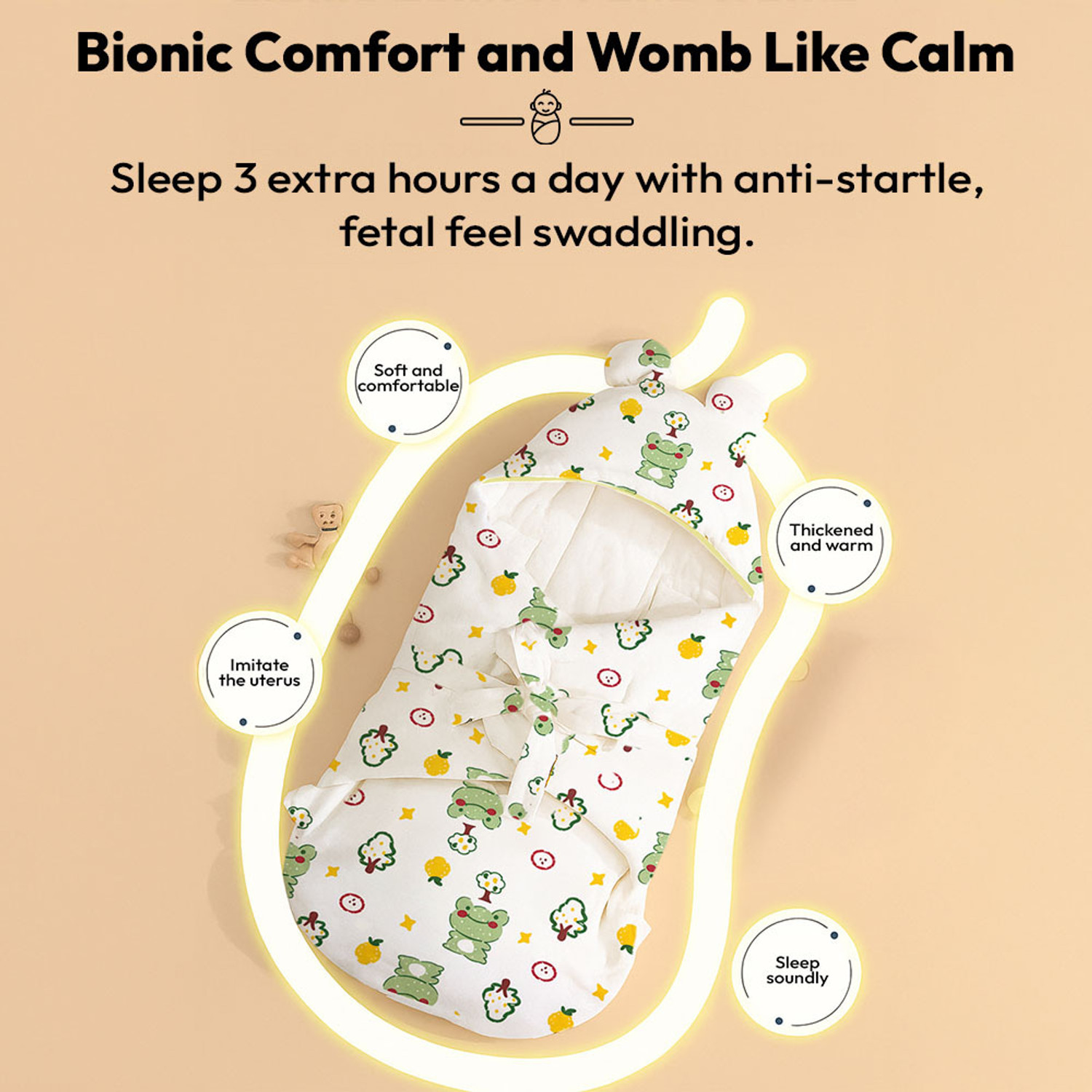 Image of StarAndDaisy Baby Swaddle Wrap for Newborn (0-6 Months) Organic Cotton /Soft & Breathable Wrap Sleeping Bag