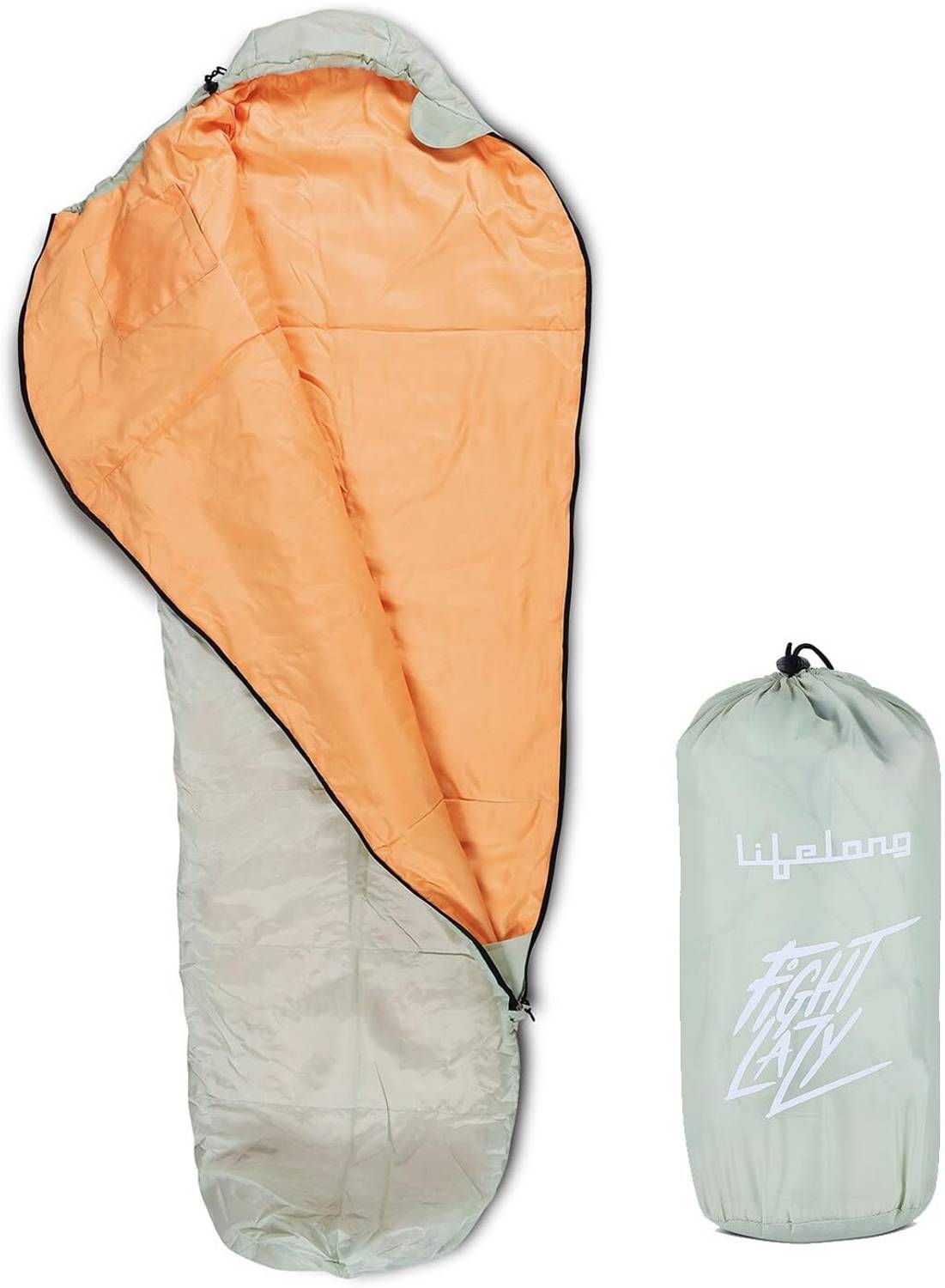 Lifelong +10°C, Lab tested Mummy Shape Sleeping Bag Kids for Camping, Hiking, Indoor &amp; Outdoor, Warm Sleeping Bag