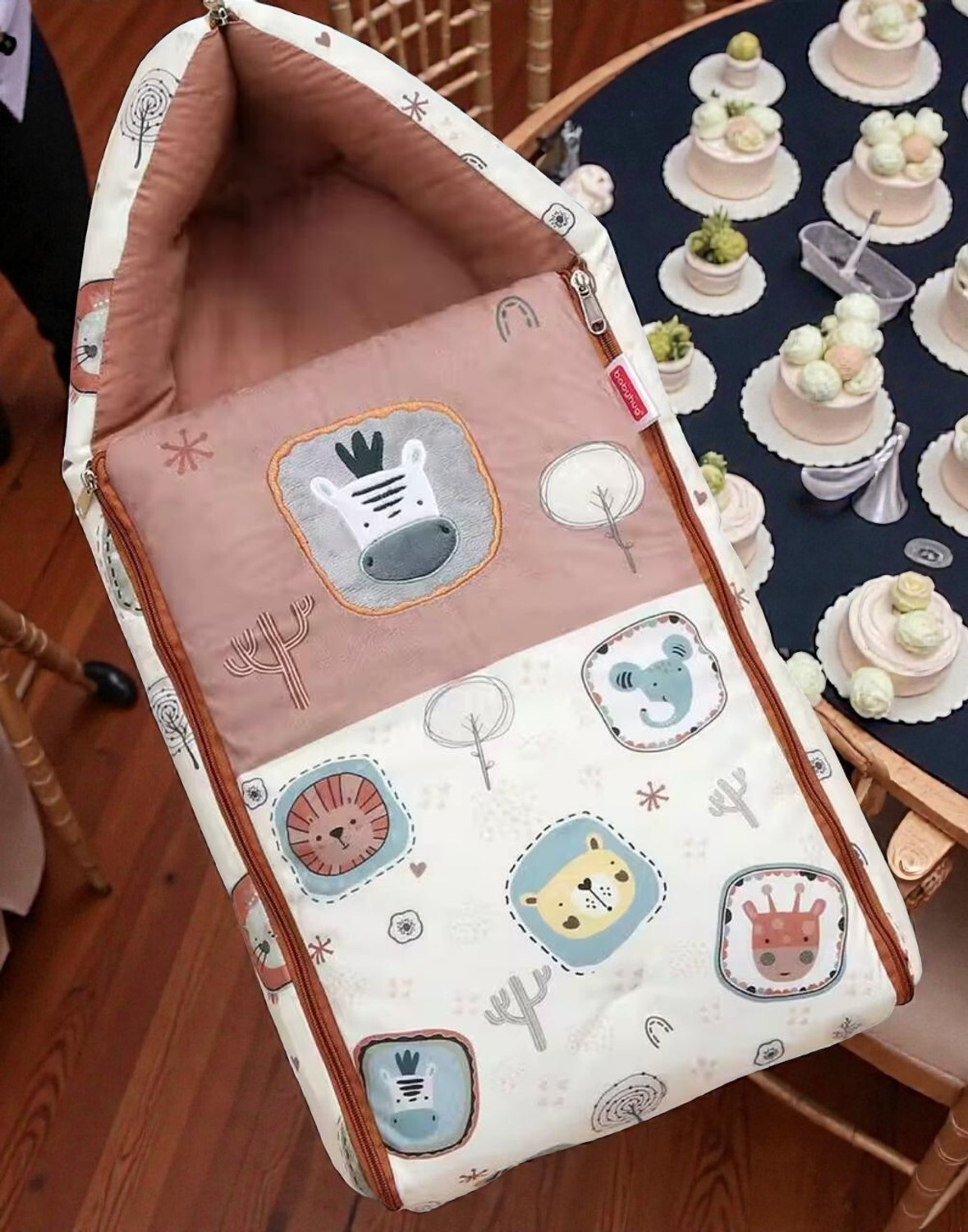 Image of Shreeji 9 in 1 Baby Bed, Baby Bedding for New Born & Carry Nest, Cotton Sleeping Bag