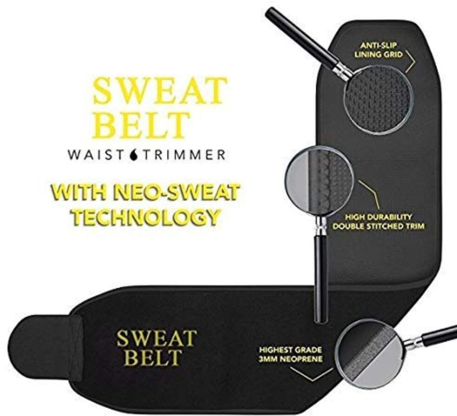 Image of Healtra Sweat Slim Belt for Men and Women Body Shaper wear and Tummy Trimmer Slimming Belt