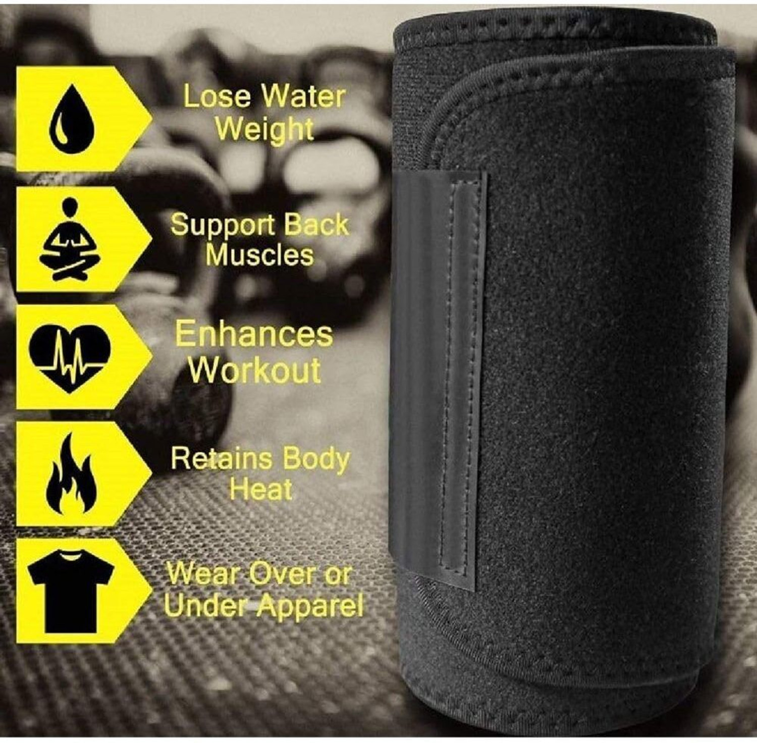 Image of Healtra Sweat Slim Belt for Men and Women Body Shaper wear and Tummy Trimmer Slimming Belt