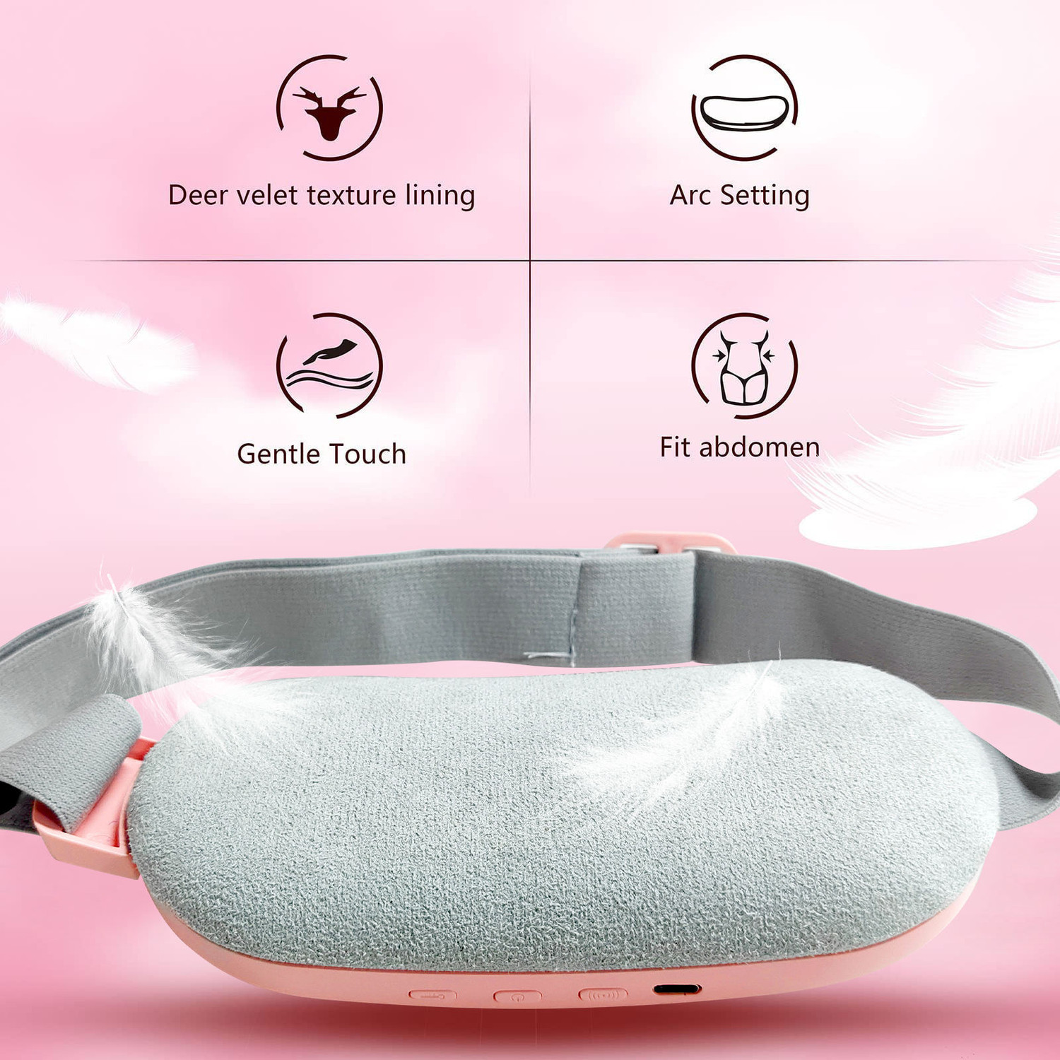 Image of D+one Period Cramp Relief Device for Women - Rechargeable Heating Pad with Vibration Slimming Machine