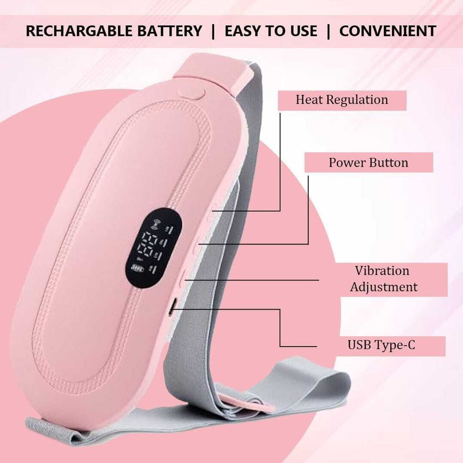 Image of HYMASA Electric Cordless Heating Pad for Period Pain, Cramp Relief, Back Pain in Period Slimming Machine