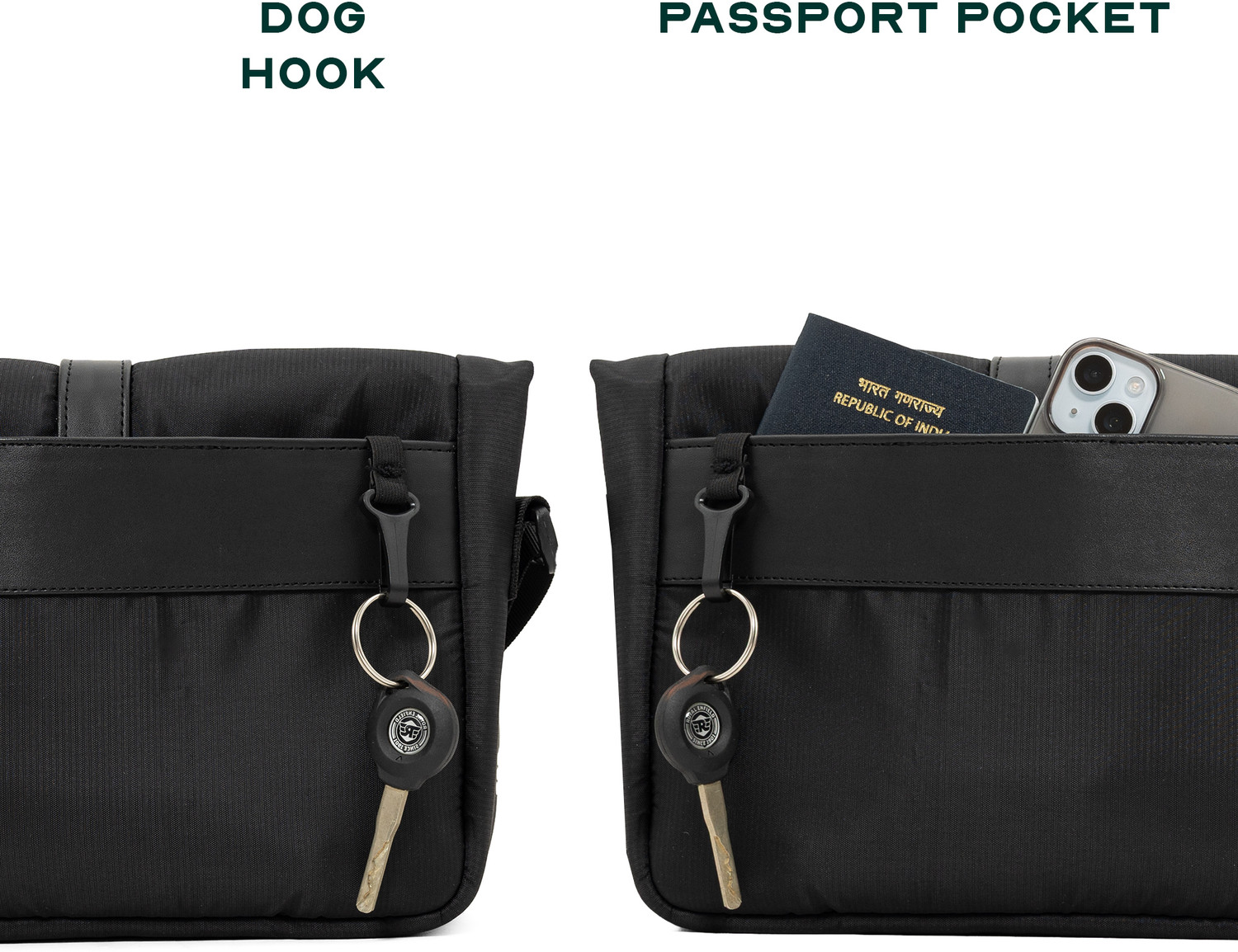 Image of Assembly Black Sling Bag Oblique Everyday Travel Crossbody Sling