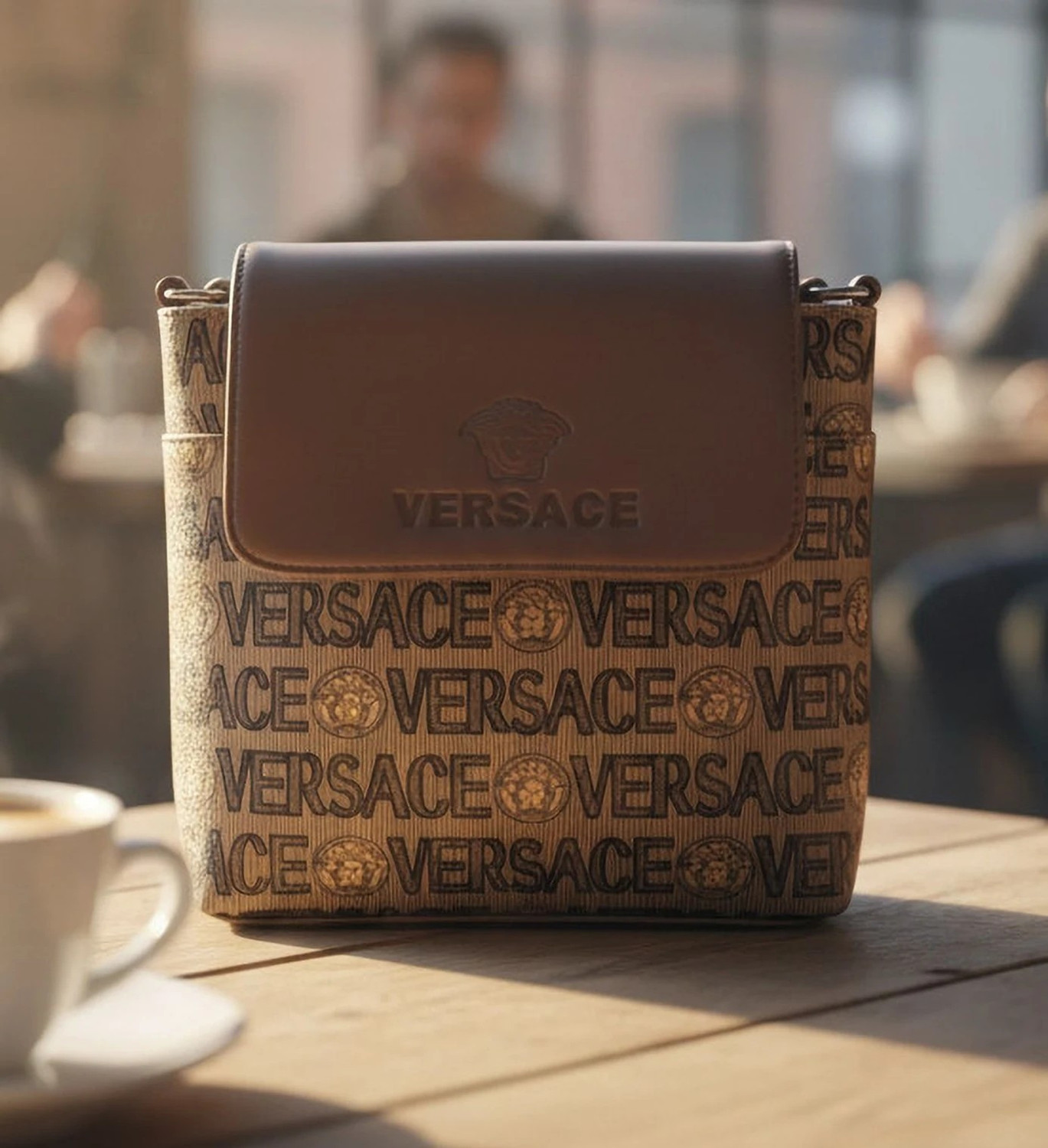 Image of ATE Brown Sling Bag Brown Men & Women Sling Bag Vrscbrn 1.2