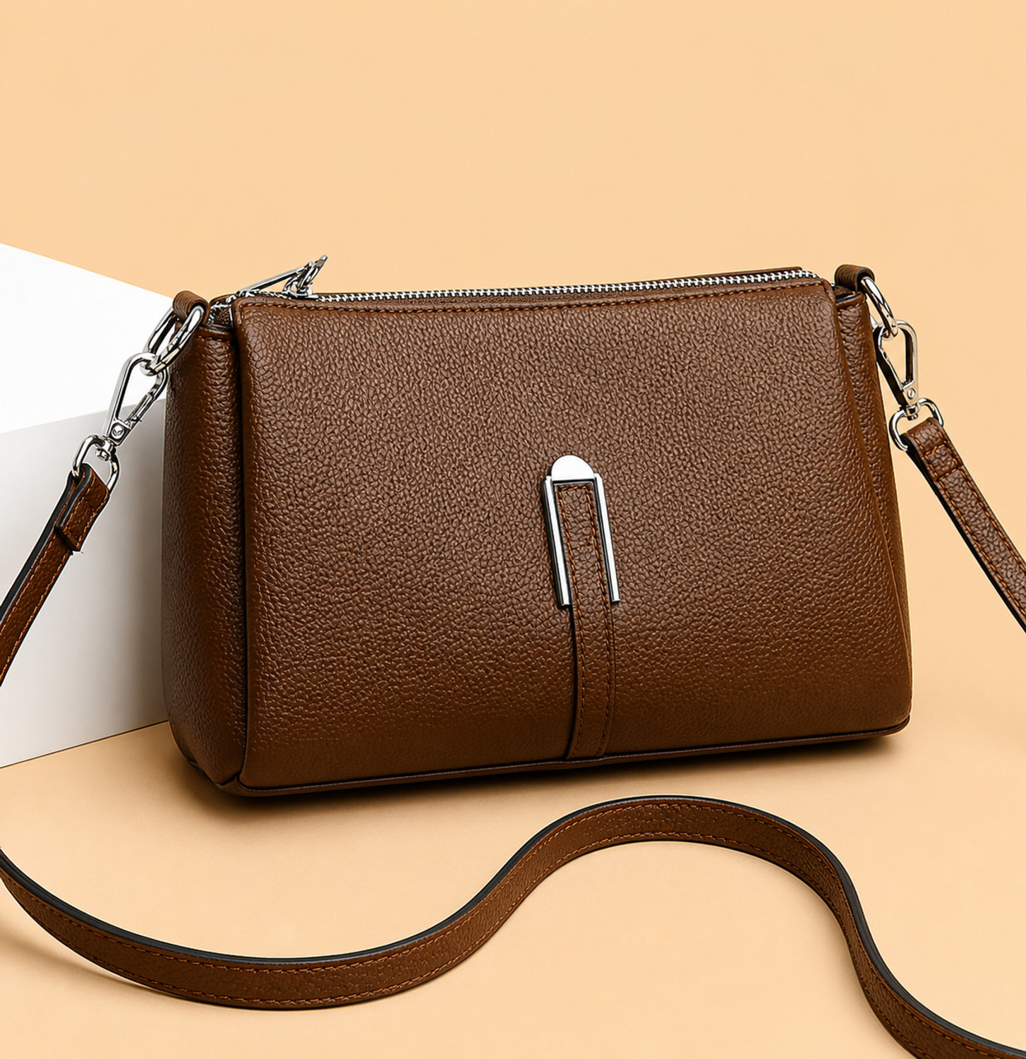 Image of BUBBLING Brown Sling Bag Sling Bag For Girls