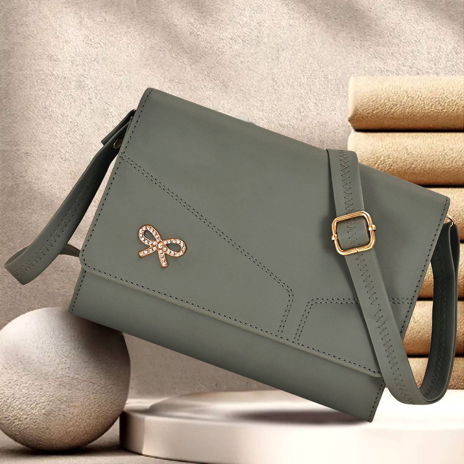 8LOVEES Grey Sling Bag Grey premium crossbody sling bag for women stylish Girls sling bag