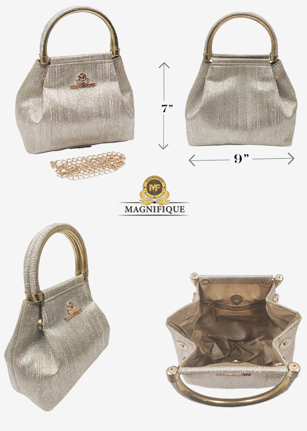 Image of magnifique Gold Sling Bag Trendy Women's Sling Bag - Stay Fashion-Forward with Style and Convenience