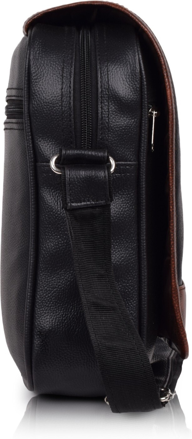 Image of SPOTIC Black Sling Bag Casual Trendy Travel Slingbag For Men