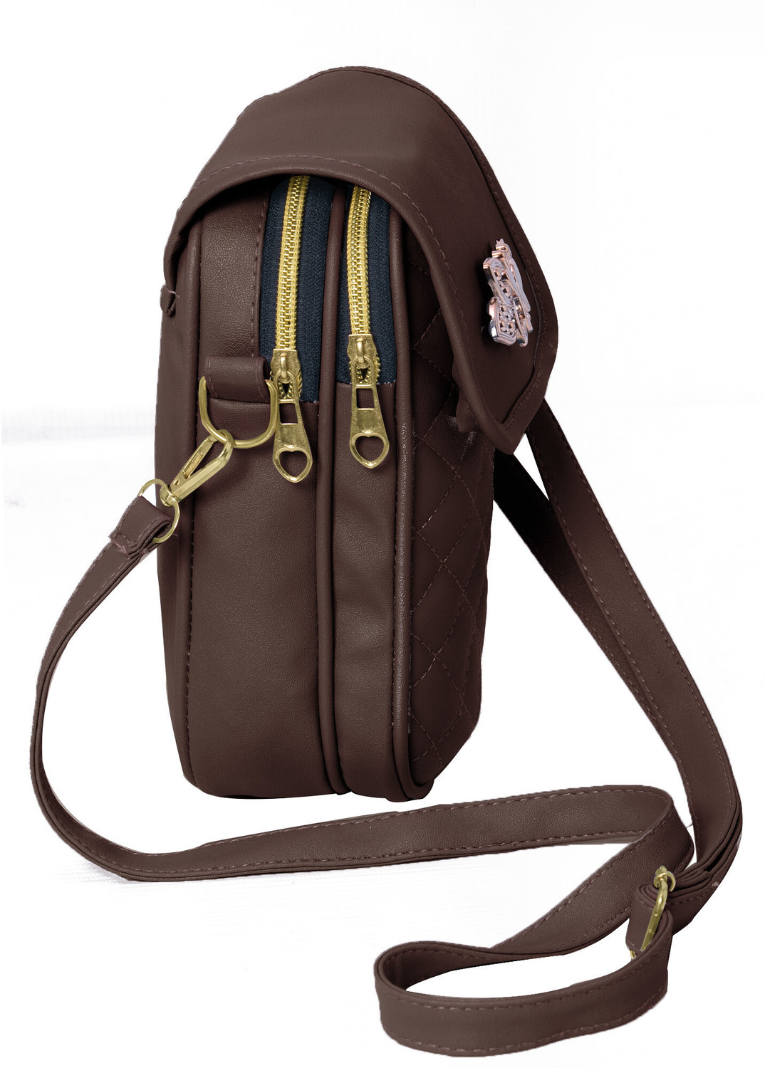 Image of Raez Brown Sling Bag Stylish Mobile Bag For Girls