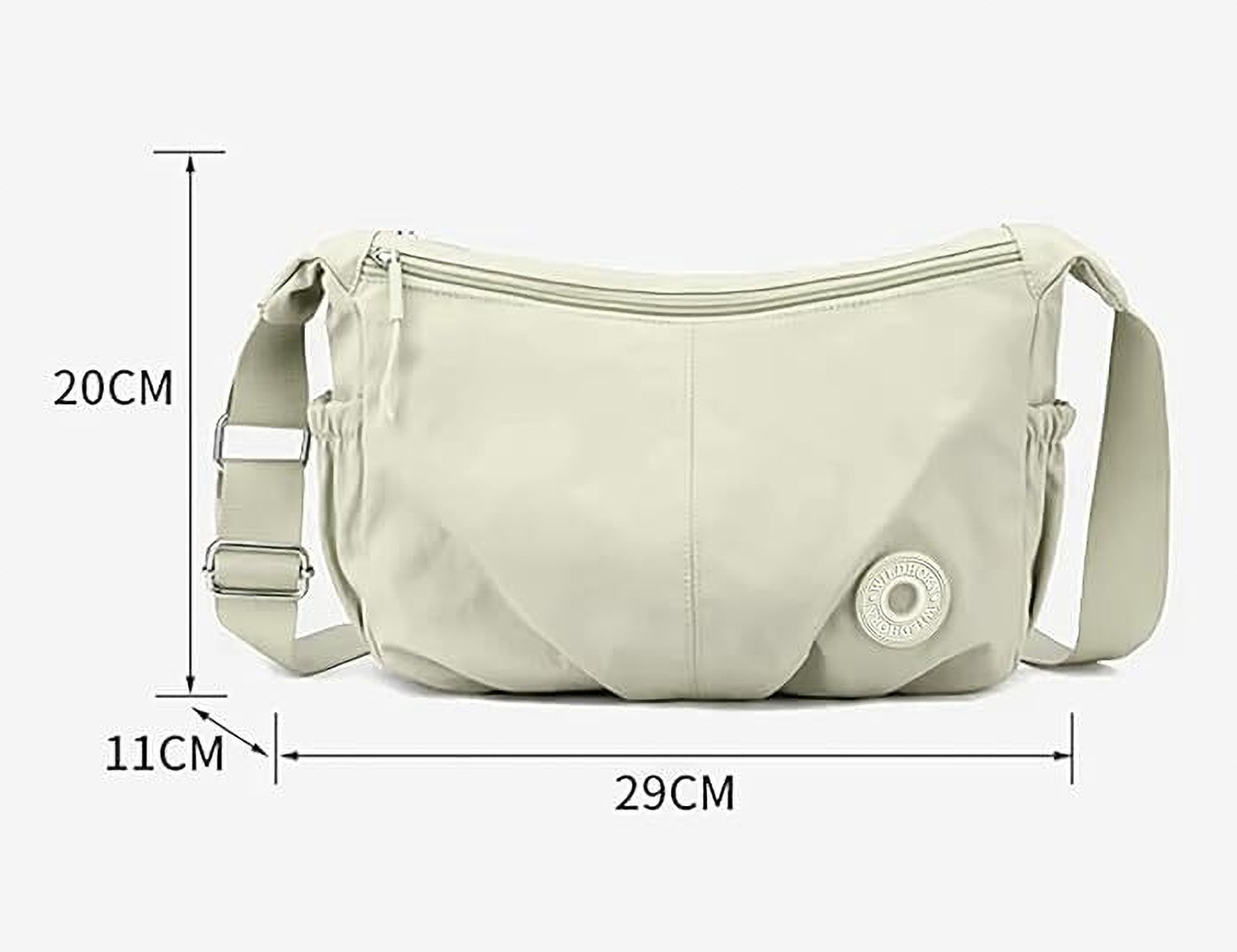 Image of WILDHORN White Sling Bag Nylon Lightweight Crossbody Shoulder Sling Bag for Women