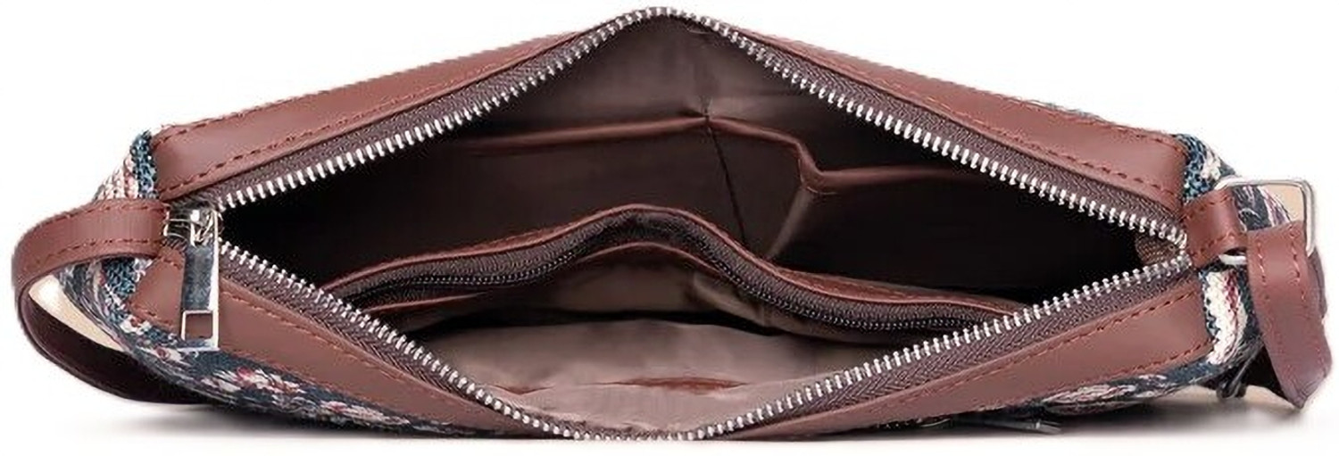 Image of ZOUK Blue Shoulder Bag 100% PeTA Approved Vegan Leather Space Blue Printed Shoulder Bag For Women