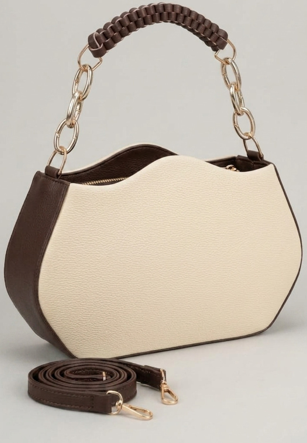 Image of Style Corner Brown Sling Bag Dual coloured Apple sling