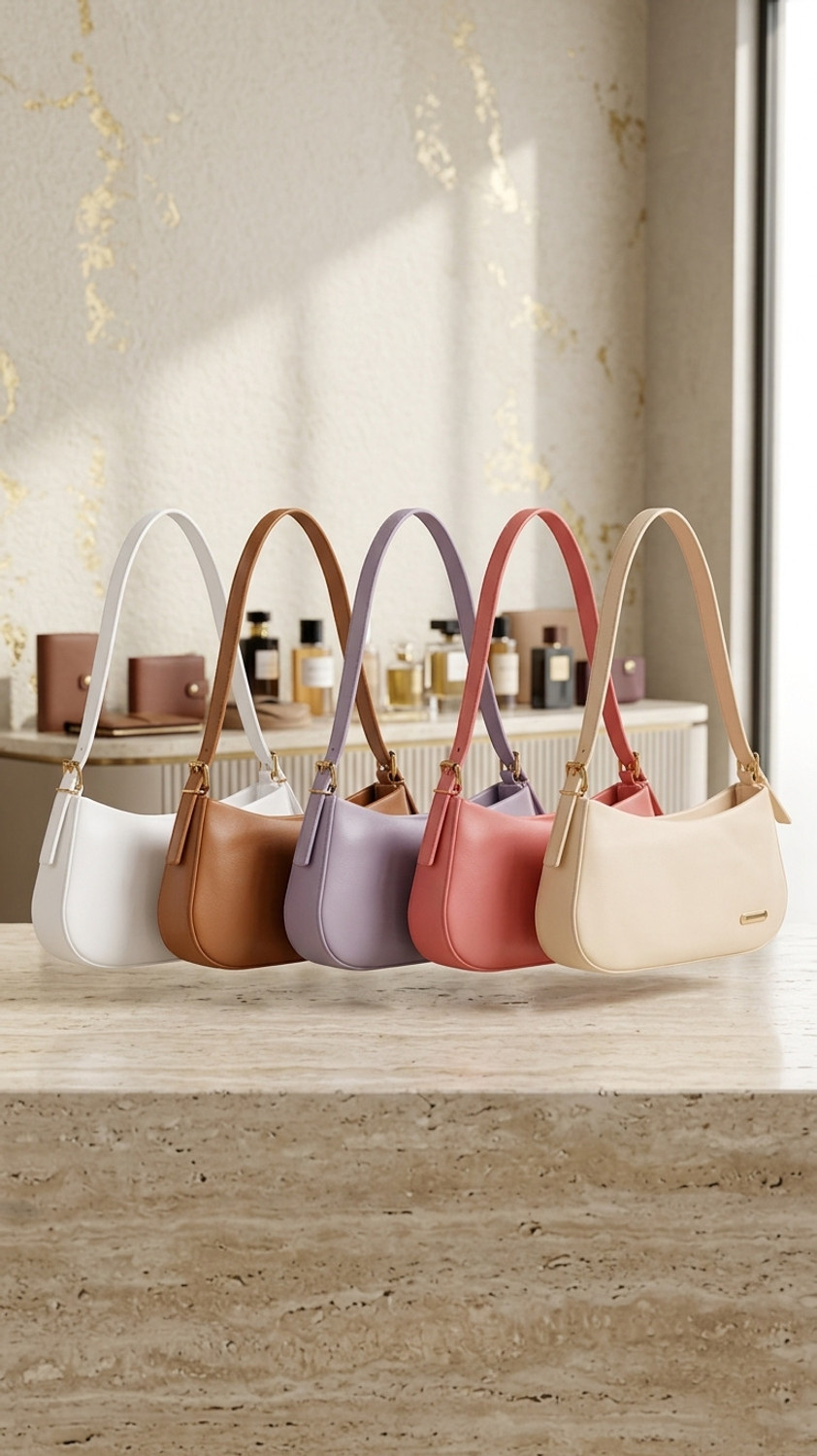 Image of Apro Beige Hand-held Bag Elegant Minimalist BEIGE Shoulder Bag for Women
