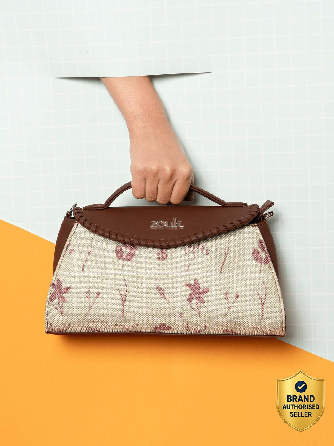 Image of ZOUK White Sling Bag Saisha Sling Bag - Auroville Amethyst