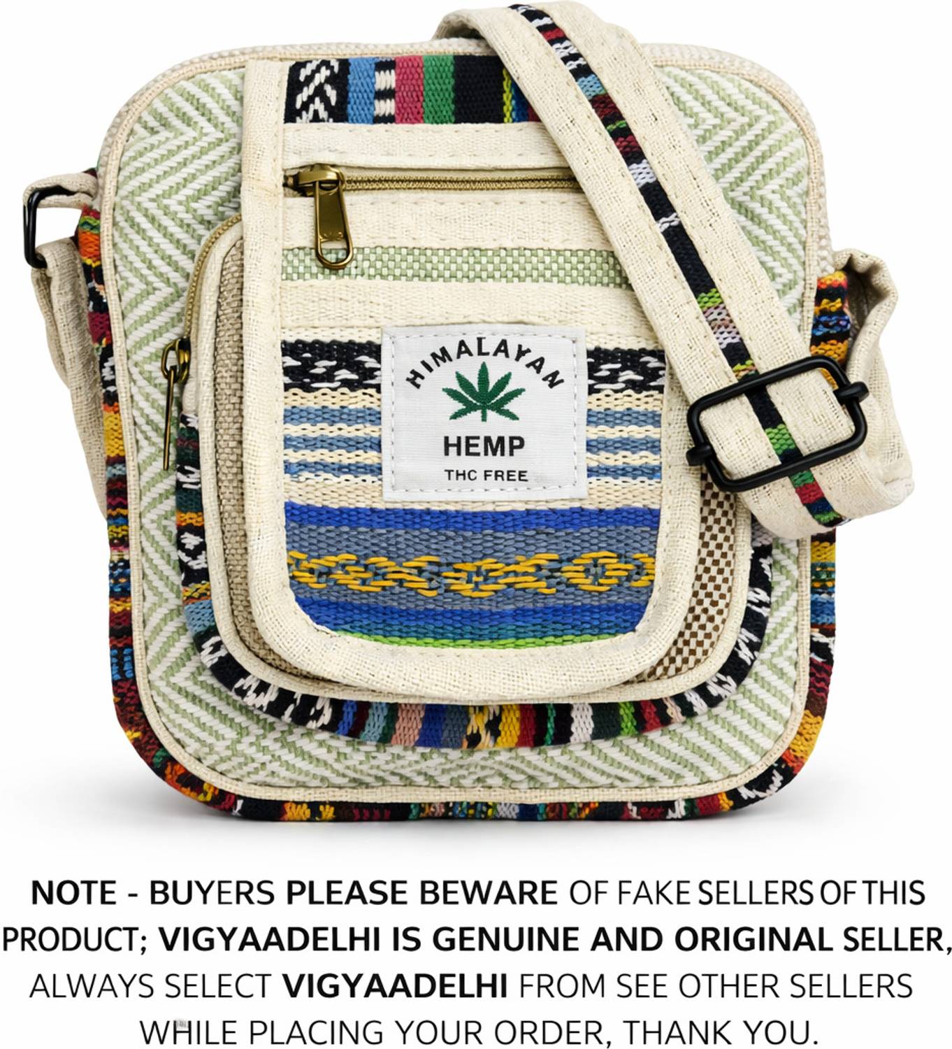 25DEGREE N Green Hemp Sling Bag for Women