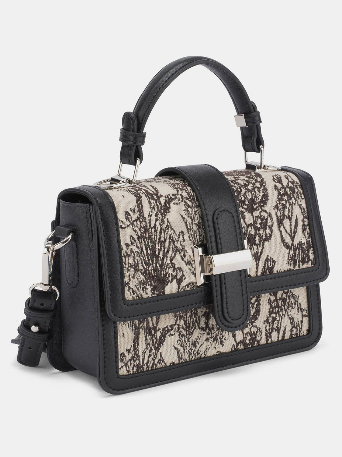 Image of LINO PERROS White Sling Bag Valley Floral-Infused