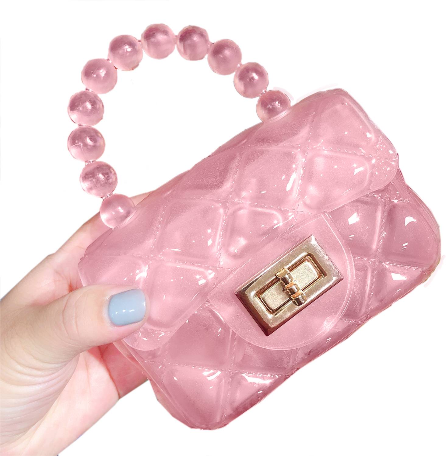 BABYMOON Clear Sling Bag Kids Jelly Sling Purse Fashion Handbag – Light Pink