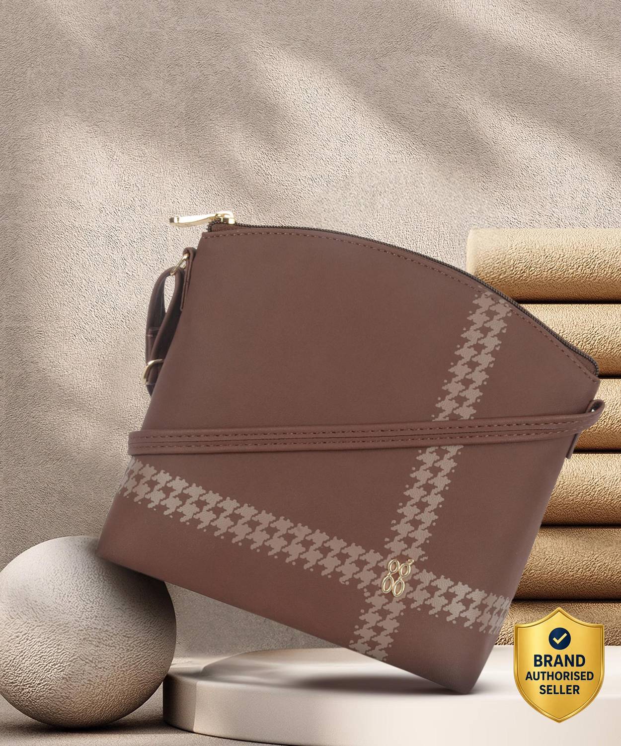 Baggit Brown Sling Bag LPXE PATHWAY S SCAN SEPIA BROWN
