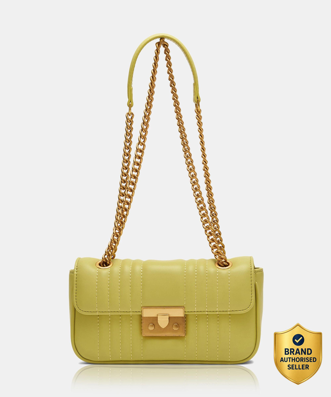 Image of Miraggio Green Sling Bag Naomi Quilted Crossbody Bag with Convertable sling strap for Women