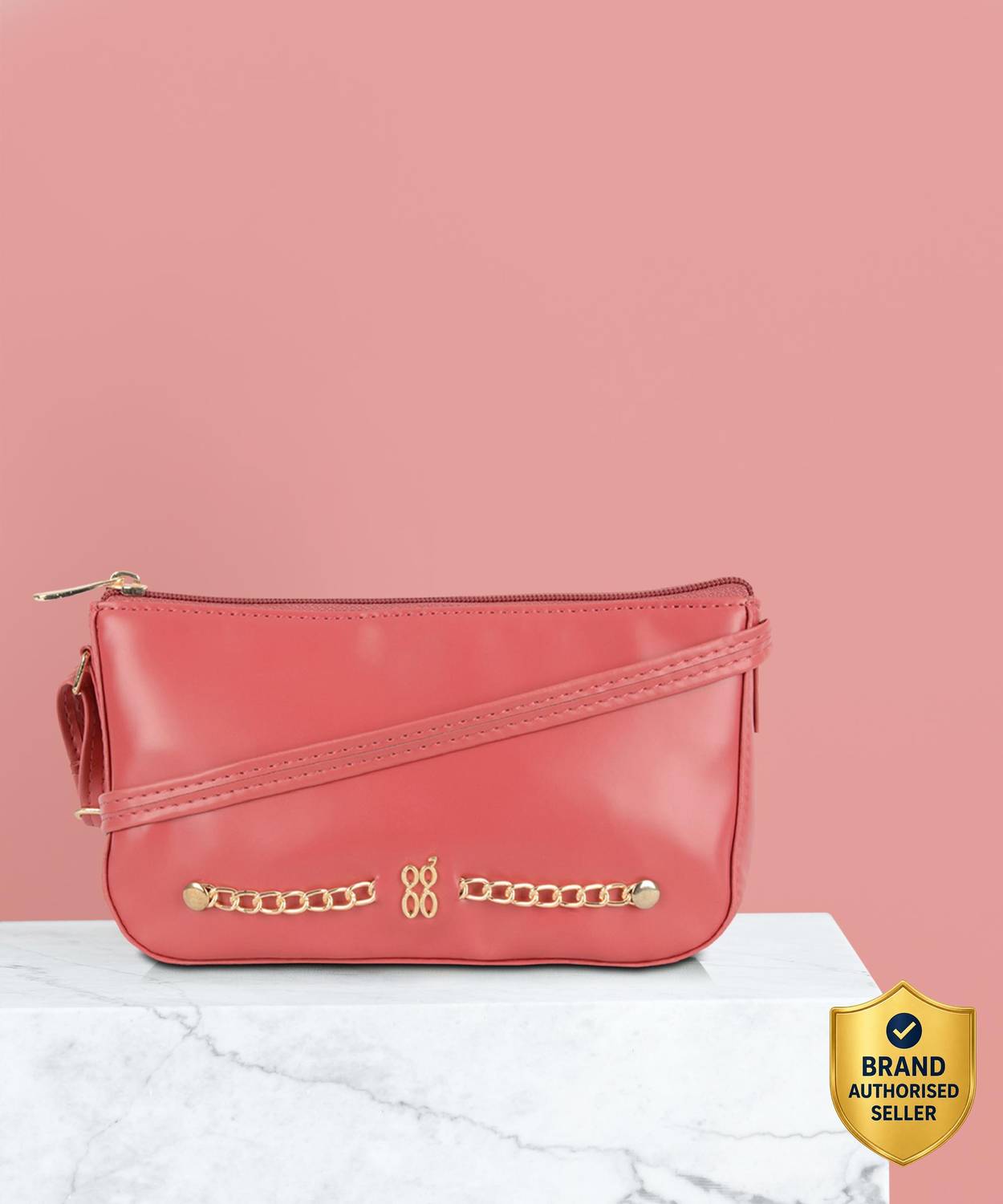 Baggit Pink Hand-held Bag Womens LPXE BOTANIC Baguette Bag - Pink