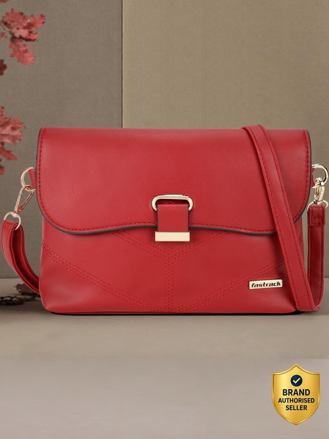 Image of Fastrack Red Sling Bag Solid