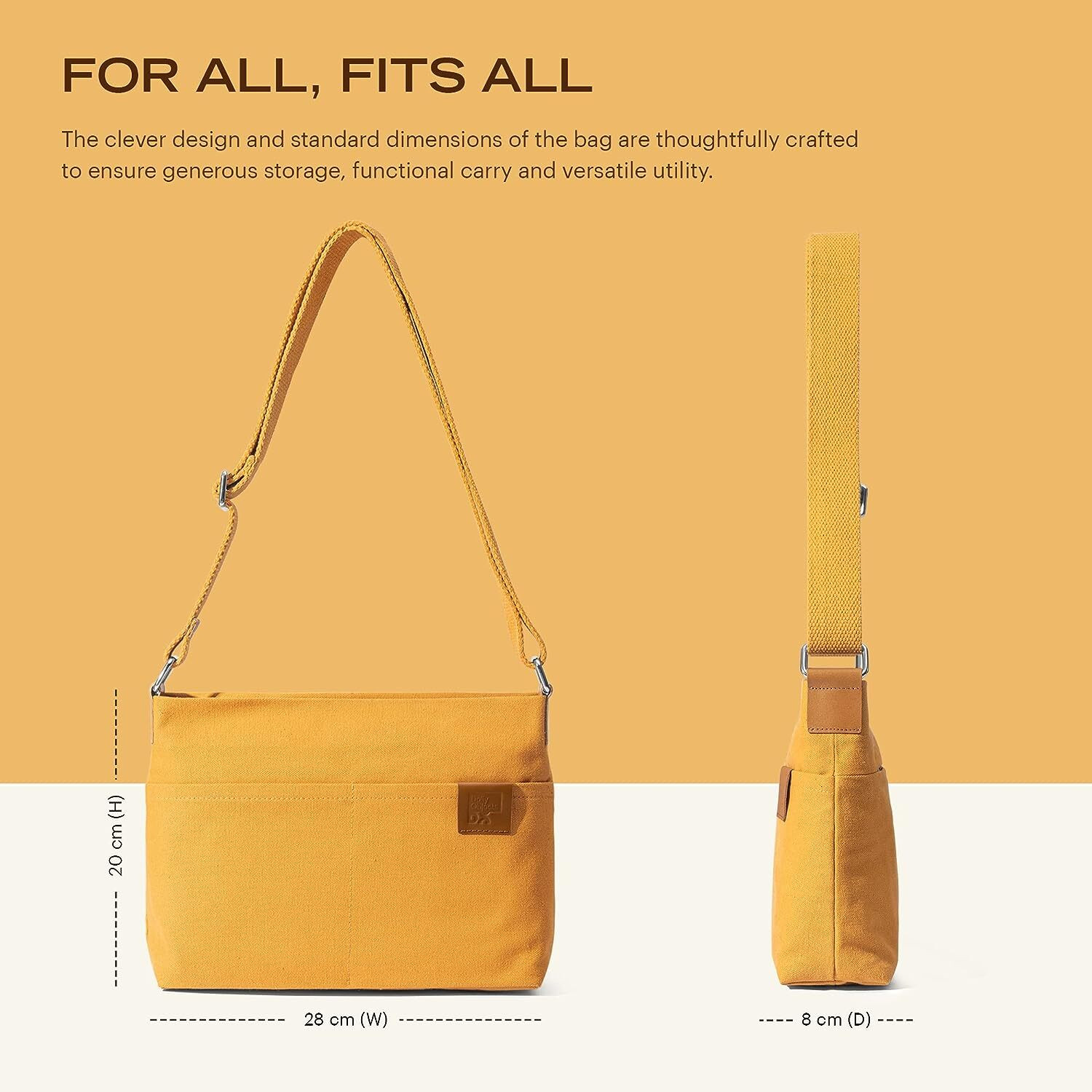 Image of DailyObjects Yellow Shoulder Bag All Mustard Sunday
