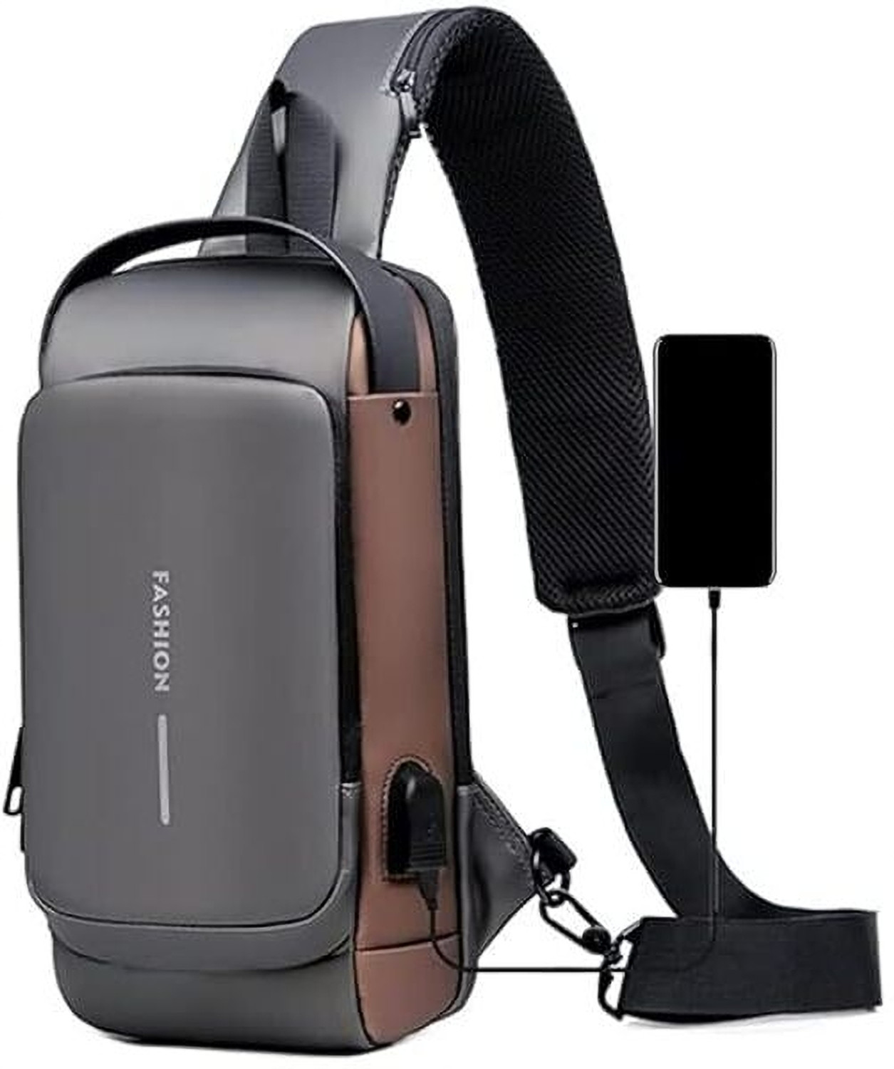 Image of Techmaze Men's High-Grade Password Lock Chest Bag Portable Men's Bag Motorcycle Bag Chest Waterproof Backpack