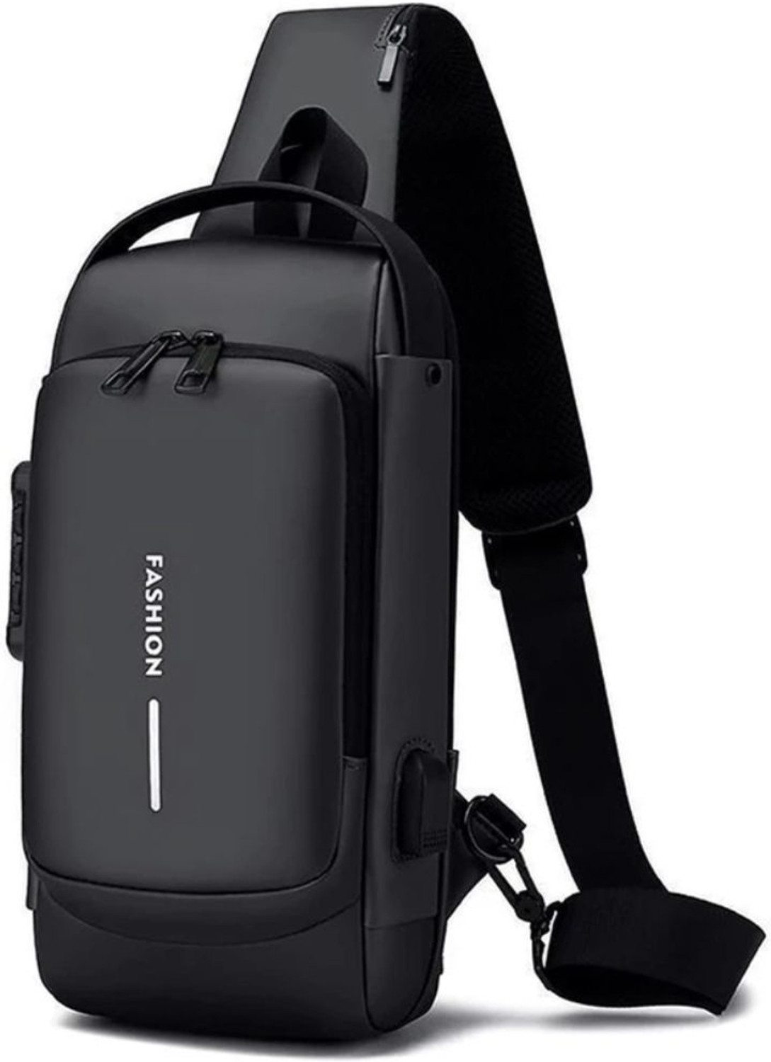 Image of Trisha Traders Black Men & Women Sling Bag Anti-Theft Crossbody Sling Bag / Chest Backpack