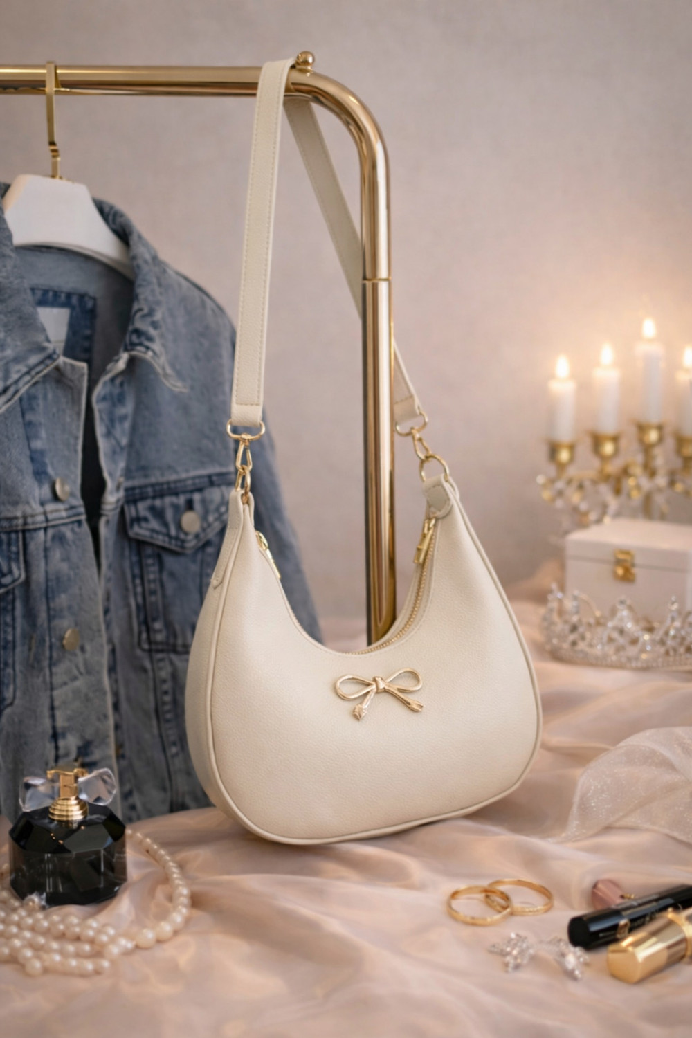 Image of Zenvyra Women Black, Beige Shoulder Bag