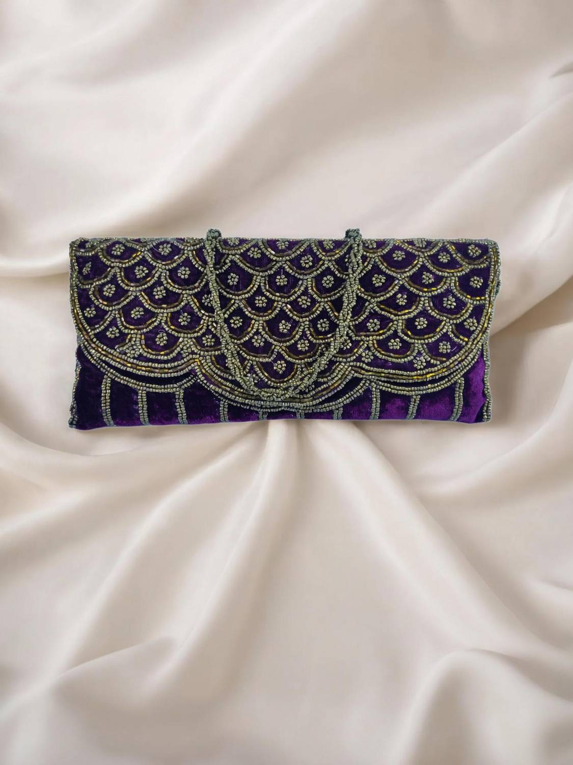25DEGREE N Purple Sling Bag |Shoulder bag| Envelope Purse |Bridal hand clutch with Sling