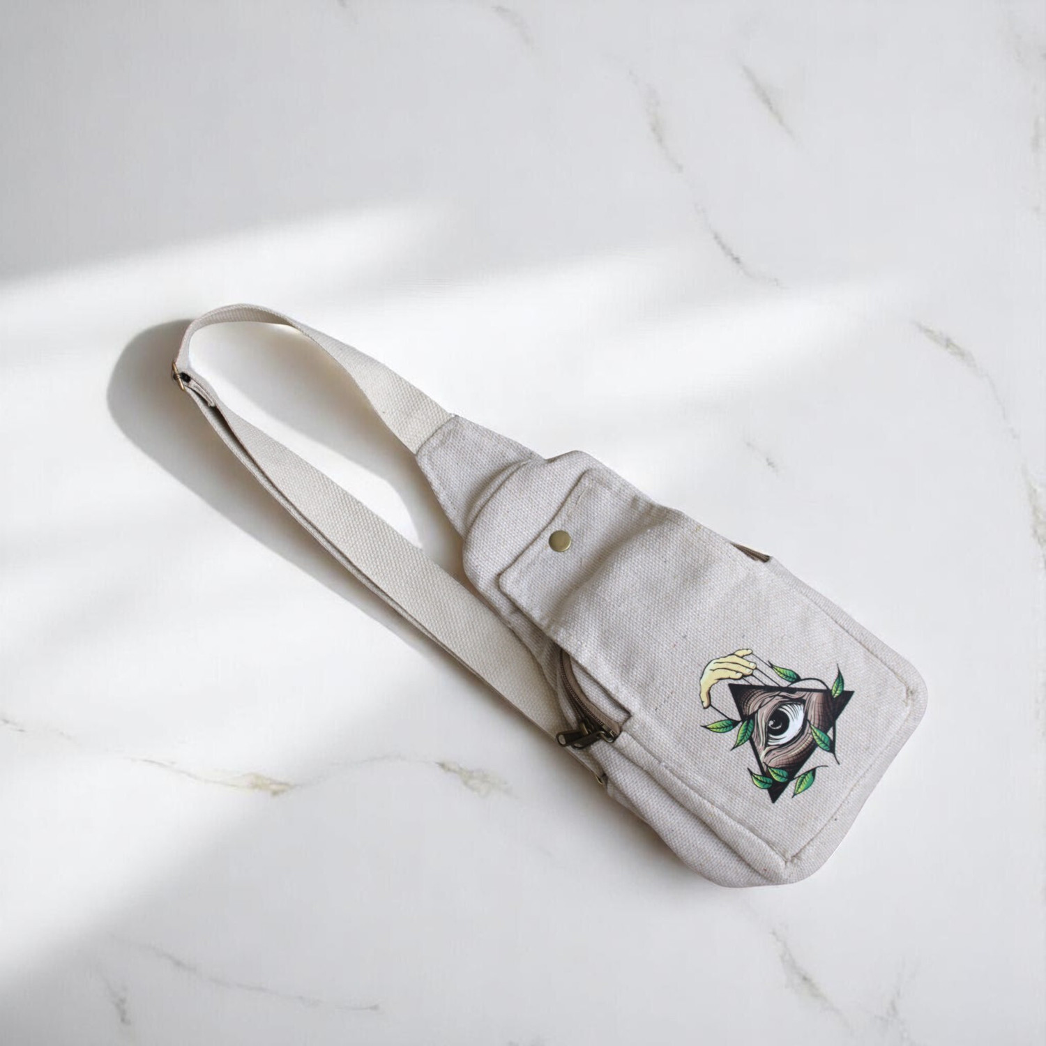 Image of Anesha White Men & Women Sling Bag Super Fashion Chest & Crossbody Sling Bag - Eco-Friendly & Stylish Travel Bag