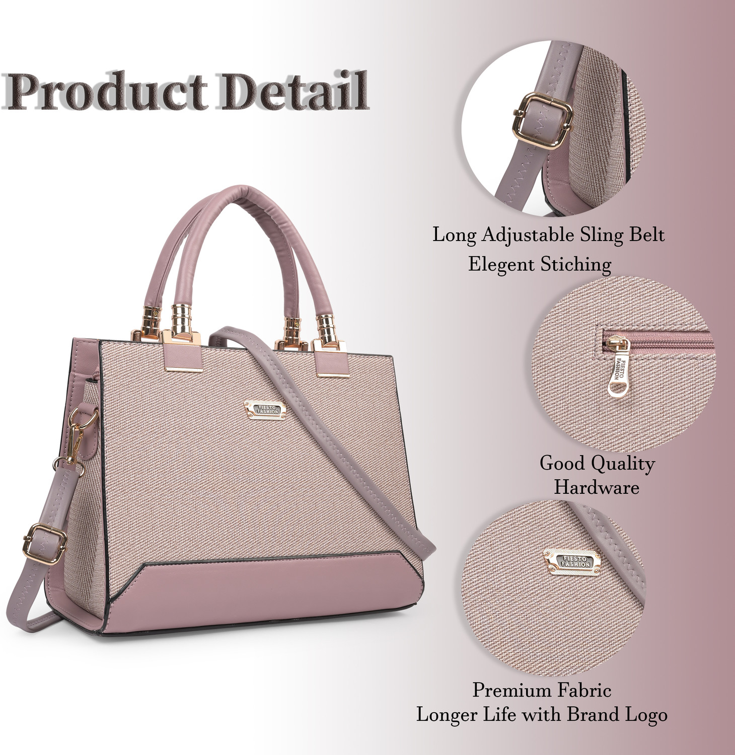 Image of Fiesto fashion Purple Hand-held Bag For women and Girls
