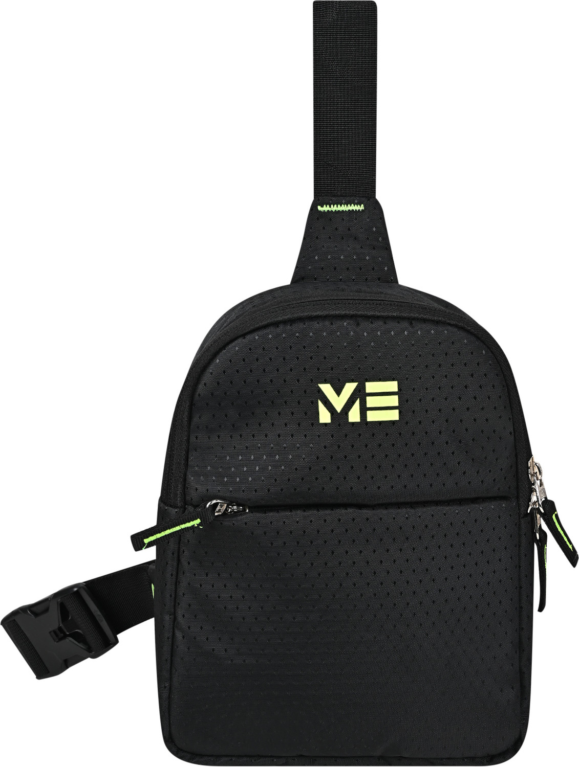 Image of Lappee Black Men Sling Bag Tourister chest shoulder Sling bag for men Travel side crossbody Sports bag.