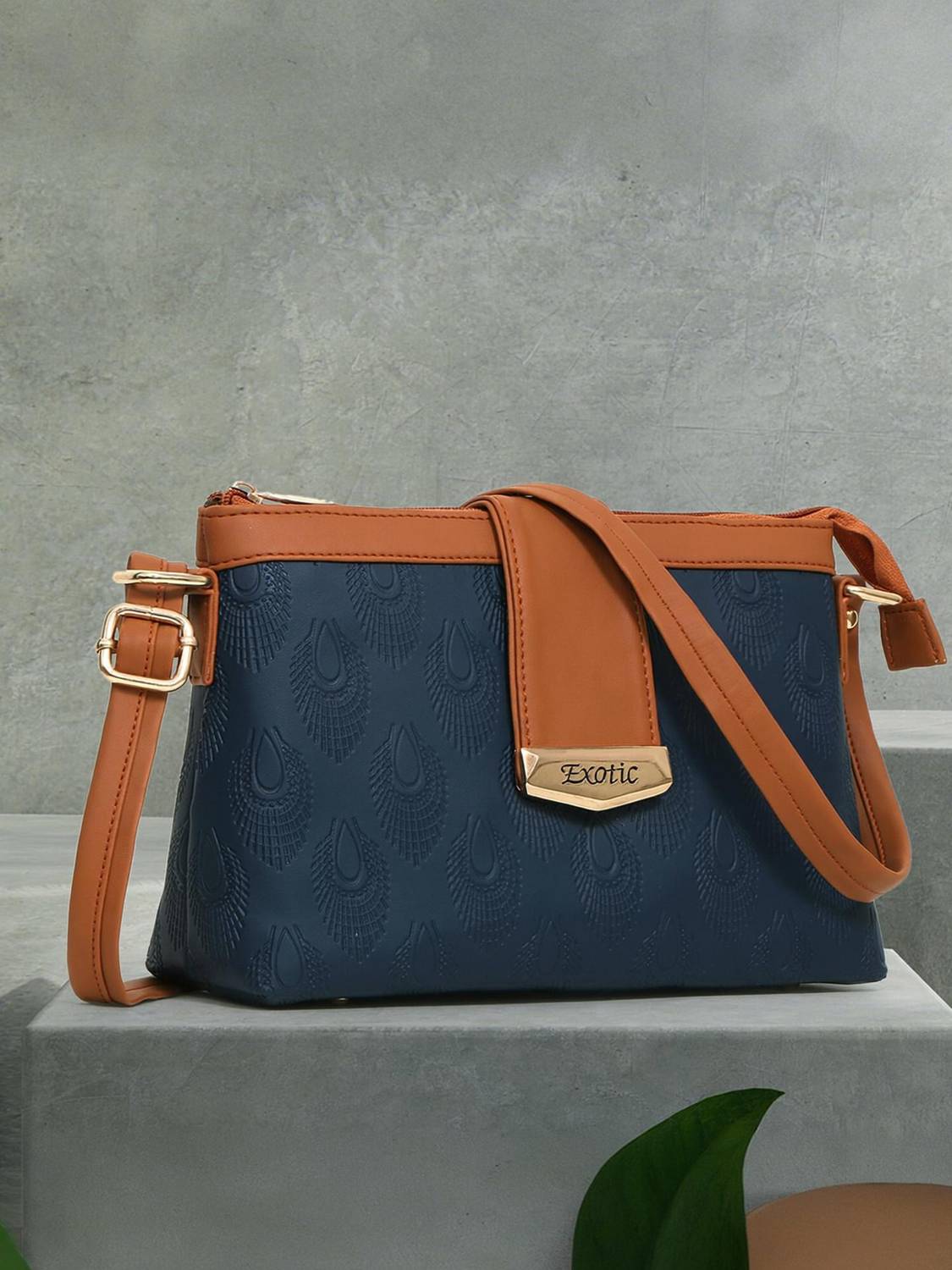 Exotic Blue Sling Bag Embossed SlingBag