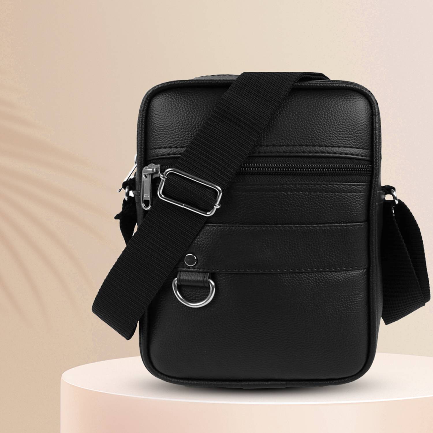 ZipCraze Black Sling Bag Mini Cube Sling Bag for Men Cross body Mobile Side Bags Travel Chest Bags
