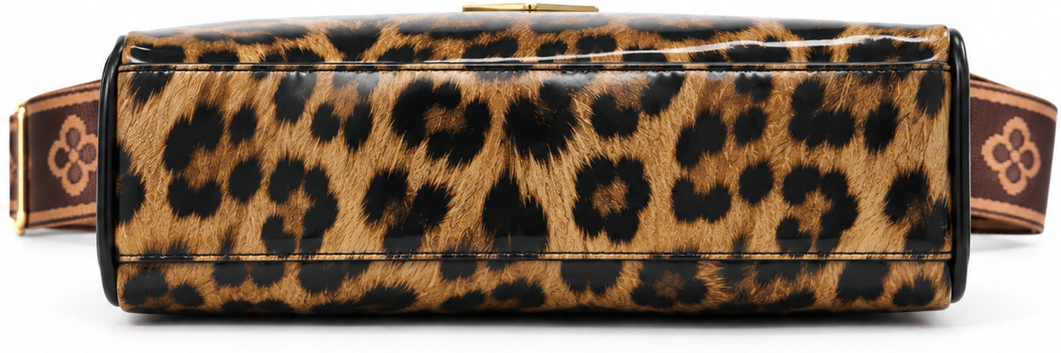 Image of BELLORAFASHION Tan Women Sling Bag Women's Leopard Print Sling Bag | Stylish Crossbody Shoulder Bag