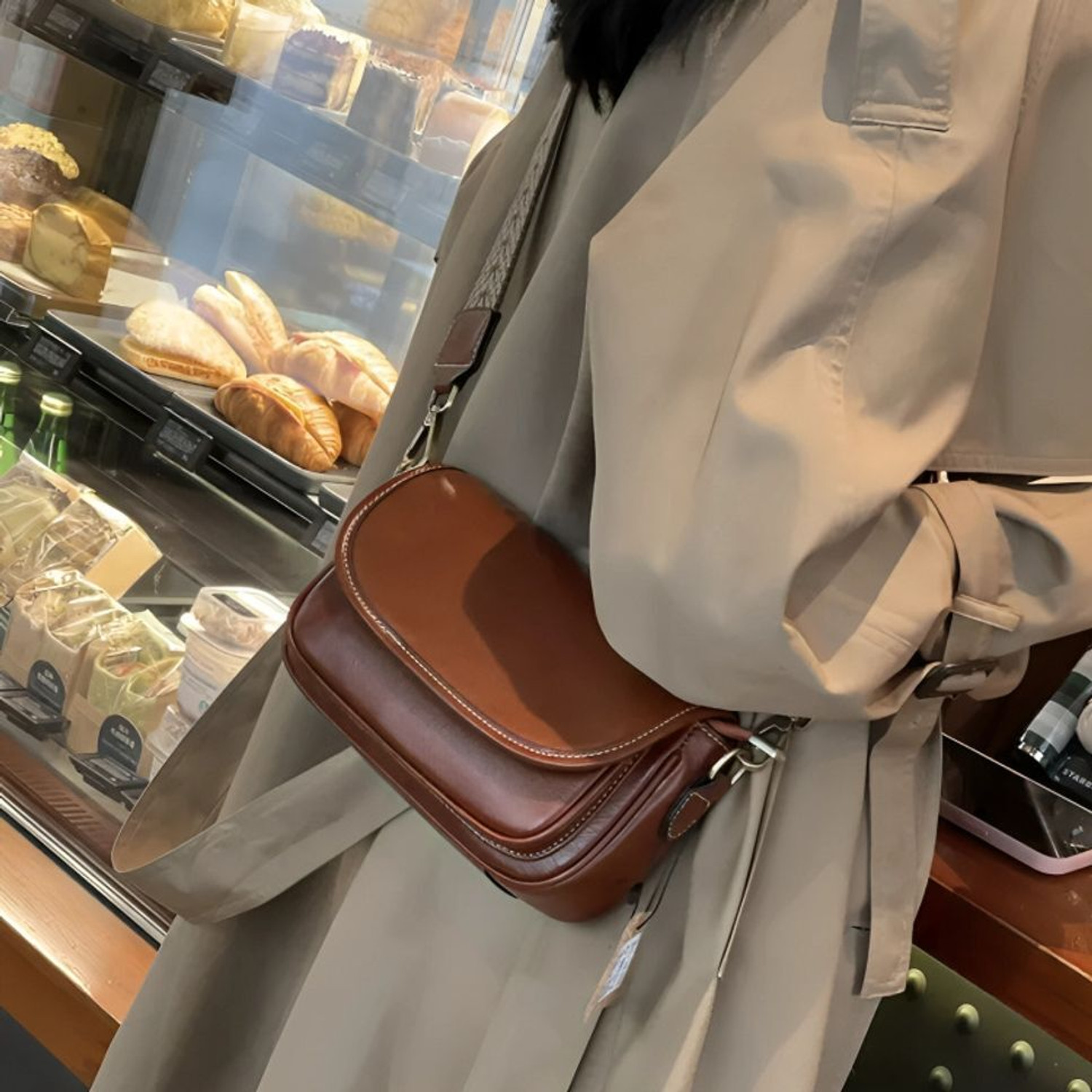 Image of HaveGlam Brown Sling Bag New and Stylish korean Cross body bags
