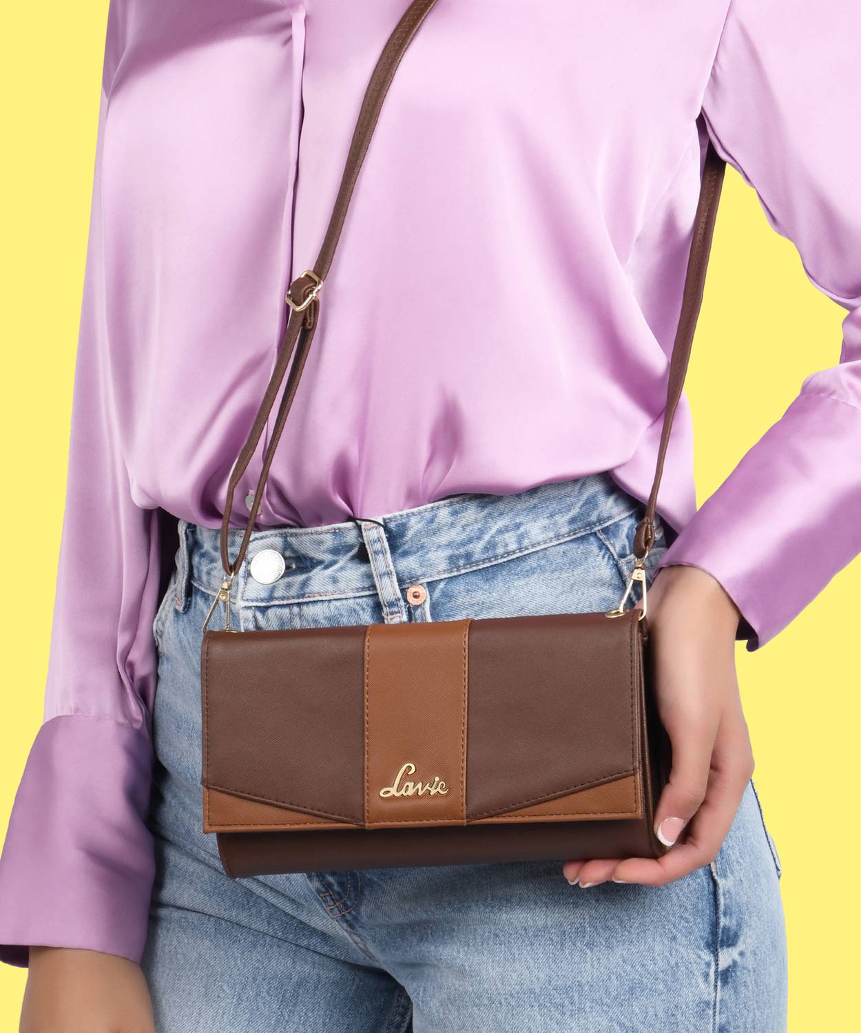 LAVIE Brown Women Sling Bag Hilite Duo